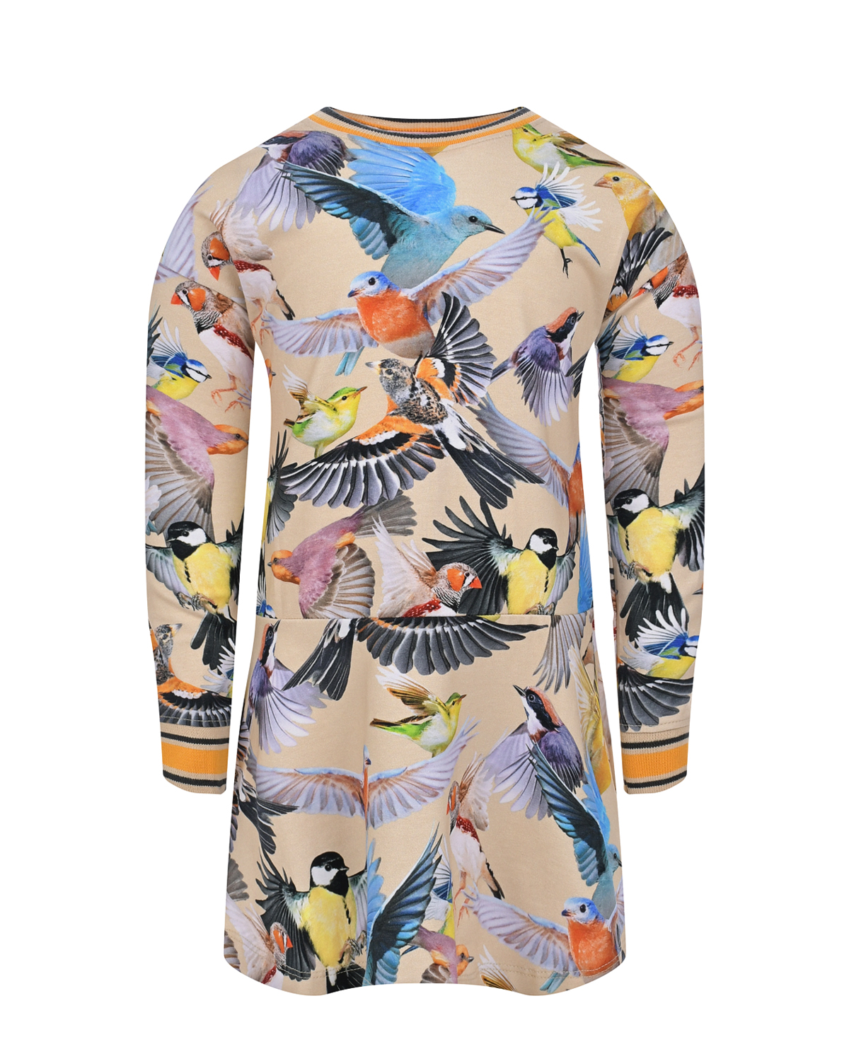 Платье Whimsical с принтом "Птицы" Molo детское, размер 104, цвет мультиколор - фото 1
