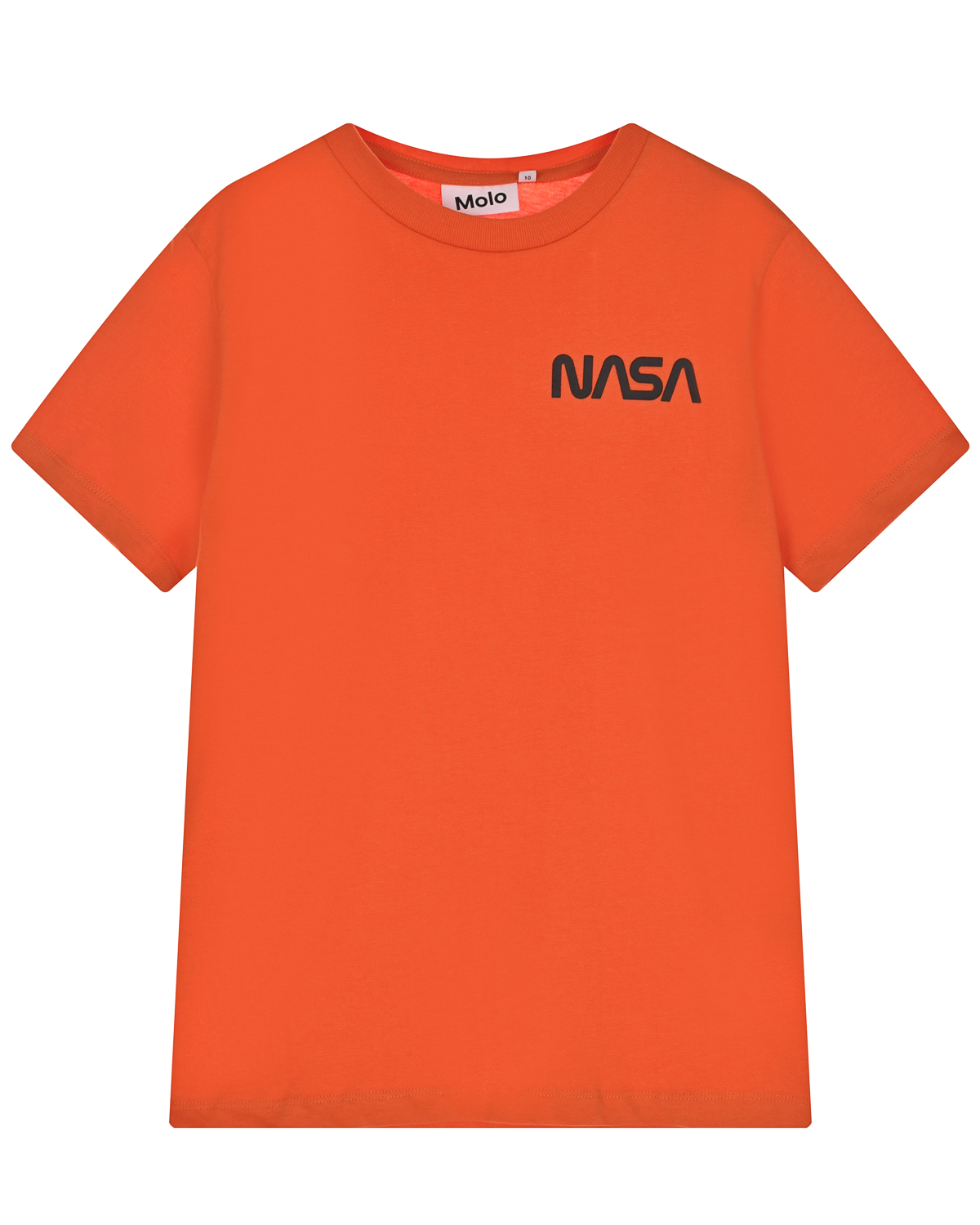 Оранжевая футболка детская без рисунка