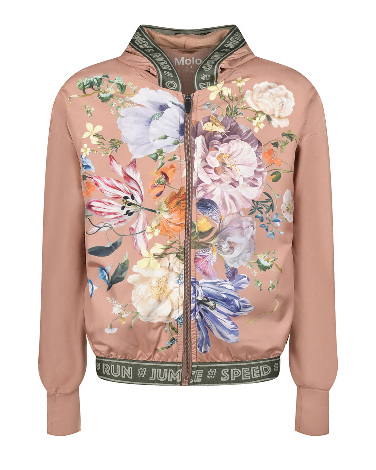 Куртка спортивная с принтом "цветы" Vertical Botanic Molo детская, размер 140