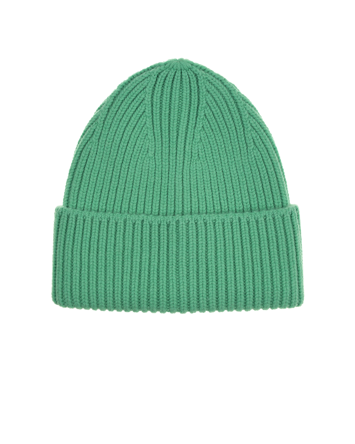 Зеленая шапка бини из шерсти и кашемира MRZ, размер unica, цвет зеленый