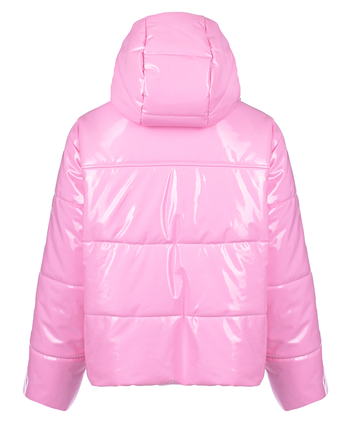 розовая куртка в горошек