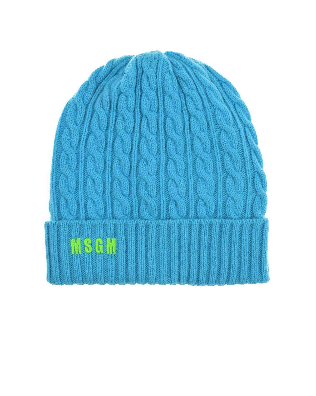 Голубая шапка из шерсти и кашемира MSGM, размер unica, цвет голубой