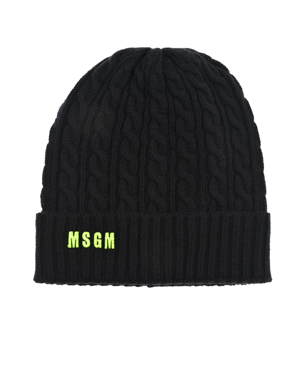 Черная шапка из шерсти и кашемира MSGM, размер unica, цвет черный