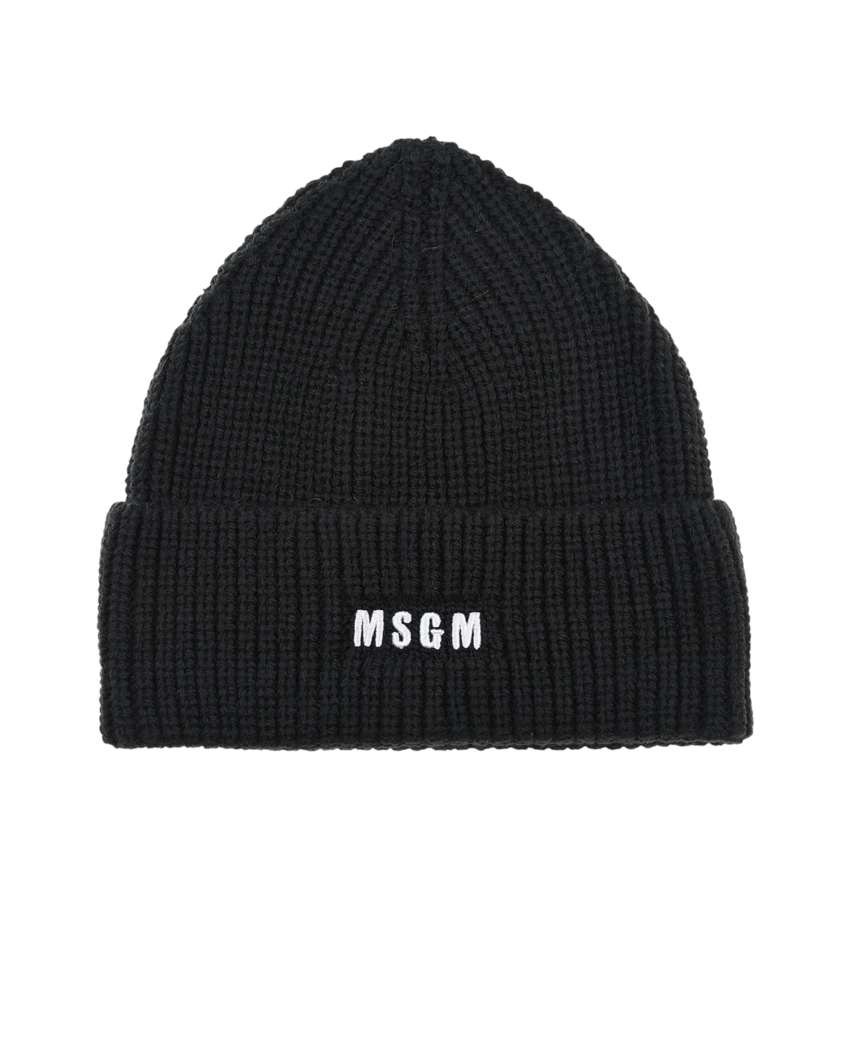 Черная шапка с лого MSGM детская, размер unica, цвет черный
