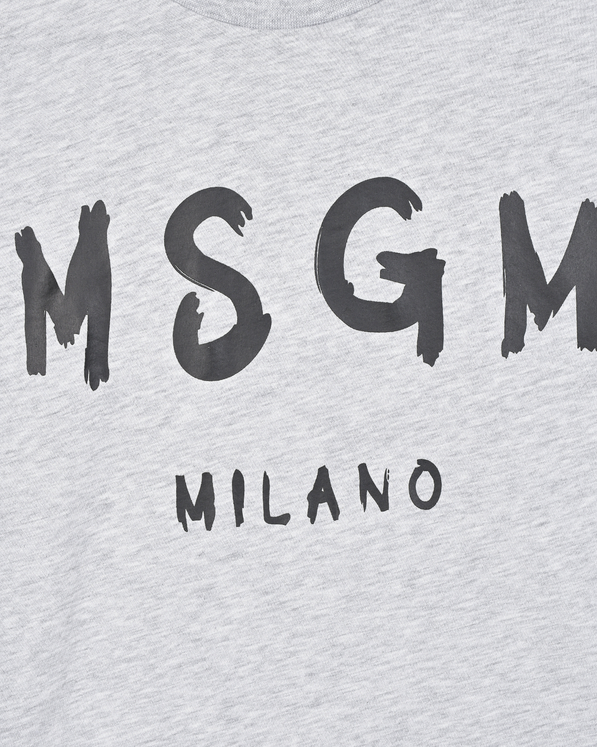 Серая футболка с крупным лого MSGM детская, размер 128, цвет серый - фото 3