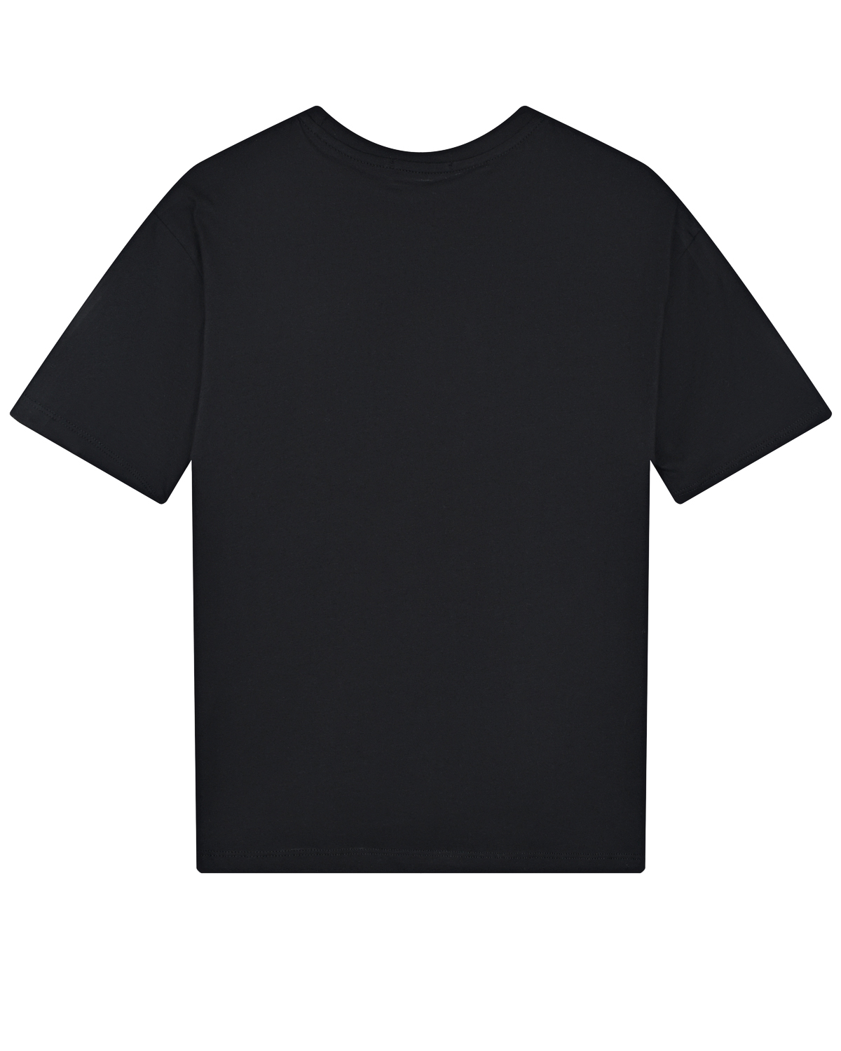 Черная футболка с белым лого MSGM детская, размер 140, цвет черный - фото 2
