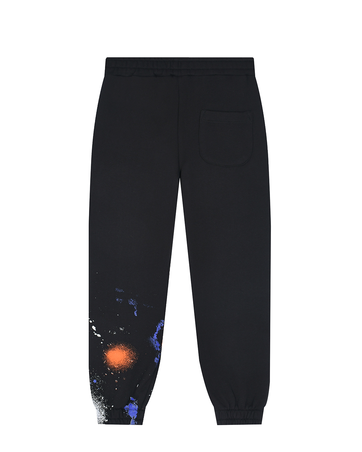 Черные спортивные брюки с принтом "кляксы" MSGM детские, размер 128, цвет черный - фото 2