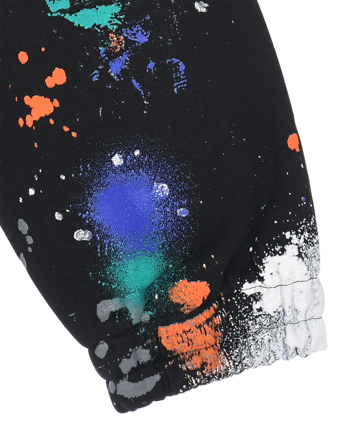 Черные спортивные брюки с принтом "кляксы" MSGM детские, размер 128, цвет черный - фото 4