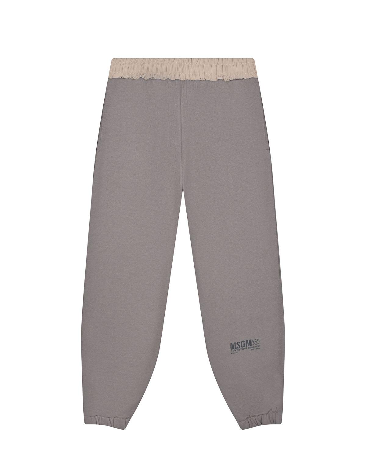 Серые спортивные брюки с лого MSGM детские, размер 152, цвет серый - фото 1