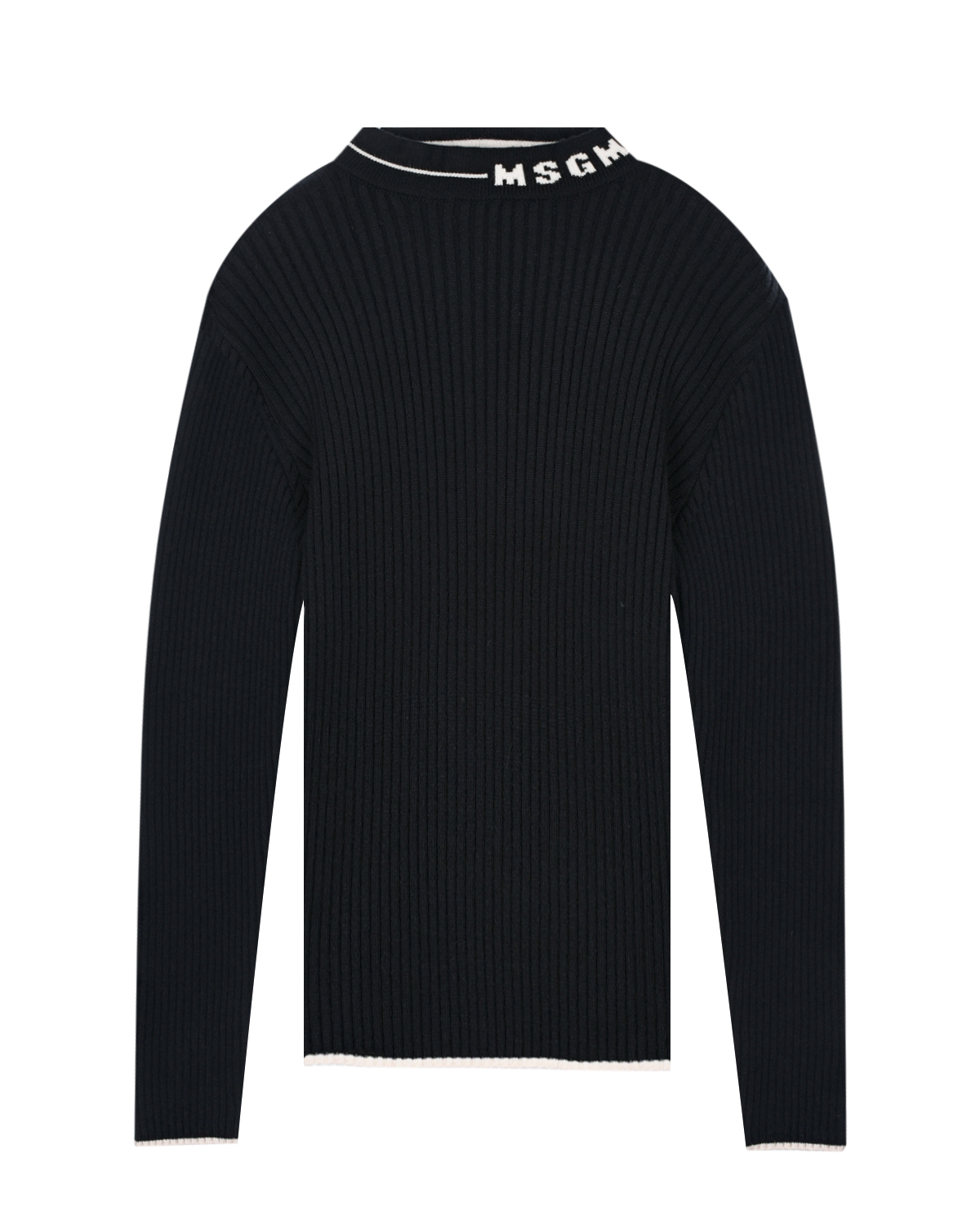 Черный свитер с белым лого MSGM детский, размер 152 - фото 1