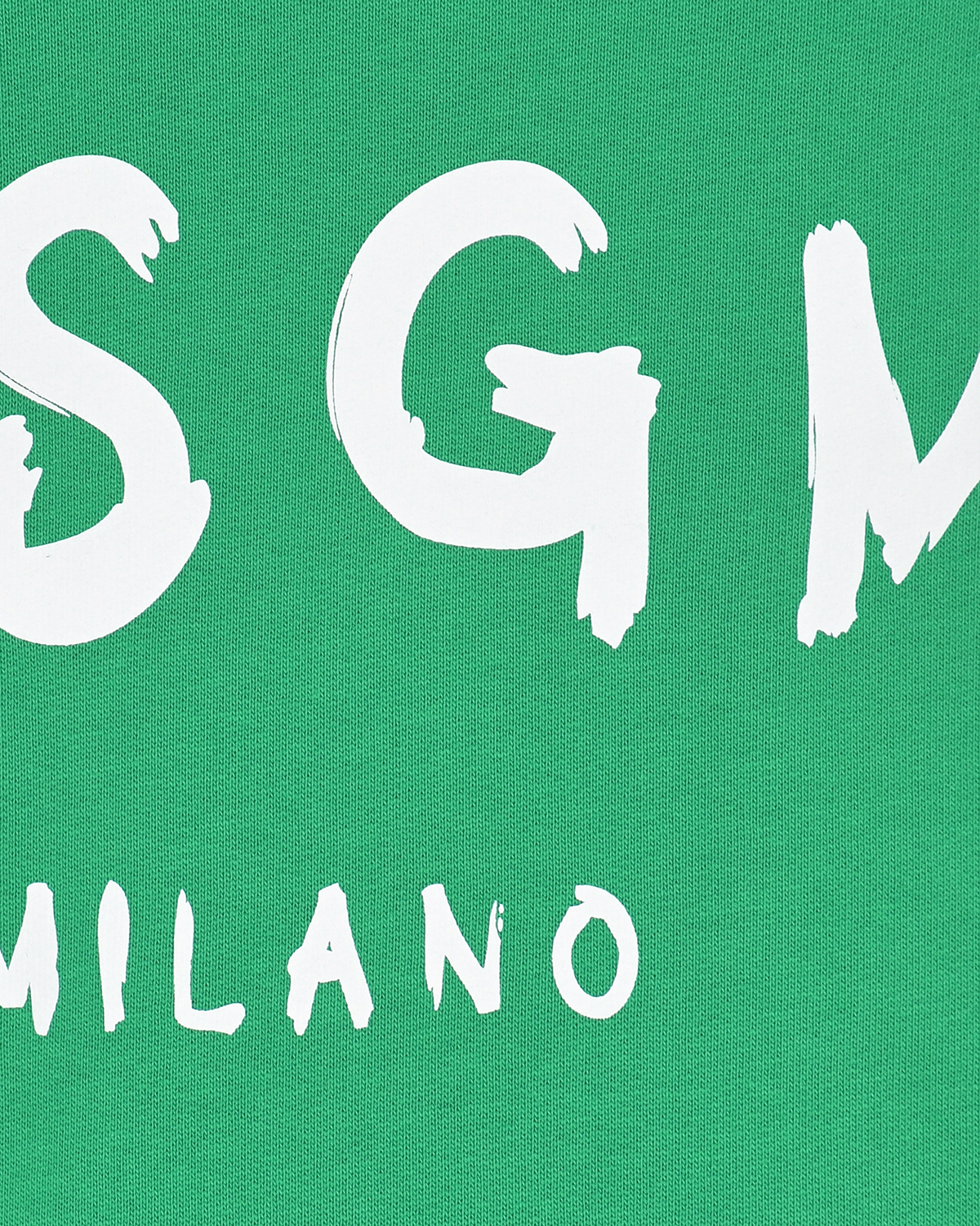 Зеленый свитшот с белым лого MSGM детский, размер 128 - фото 3
