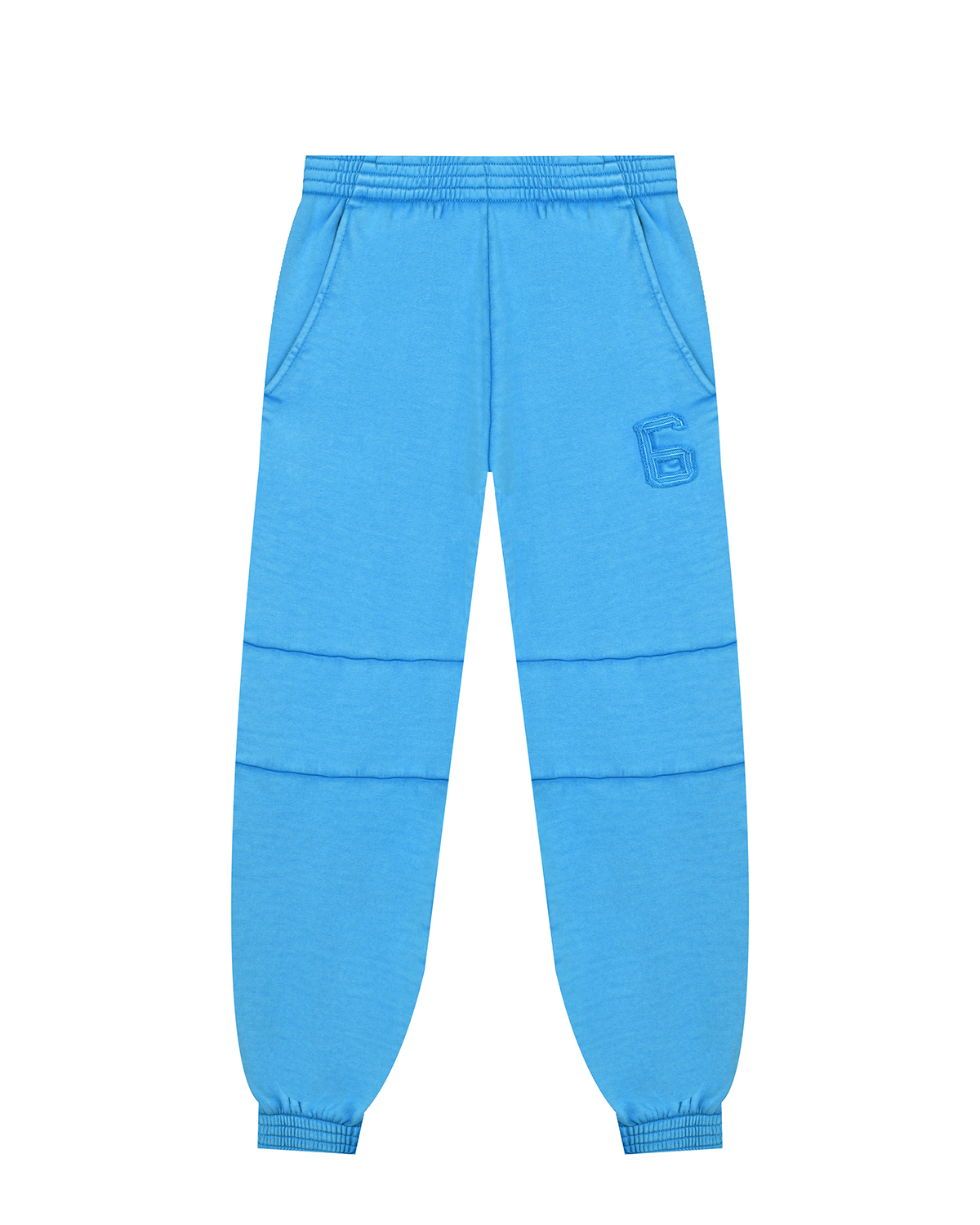 Голубые спортивные брюки с нашивкой MM6 Maison Margiela детские, размер 176, цвет синий