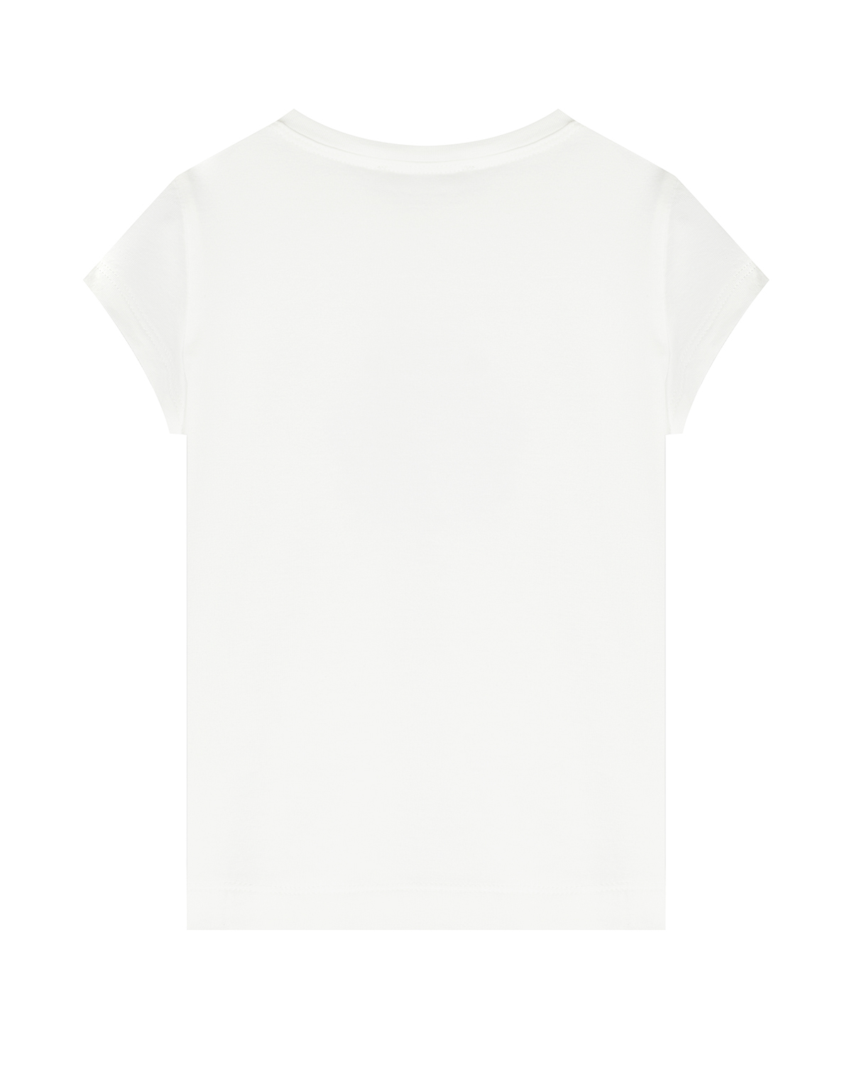 Белая футболка с принтом "букет" Monnalisa детская, размер 104, цвет белый - фото 2