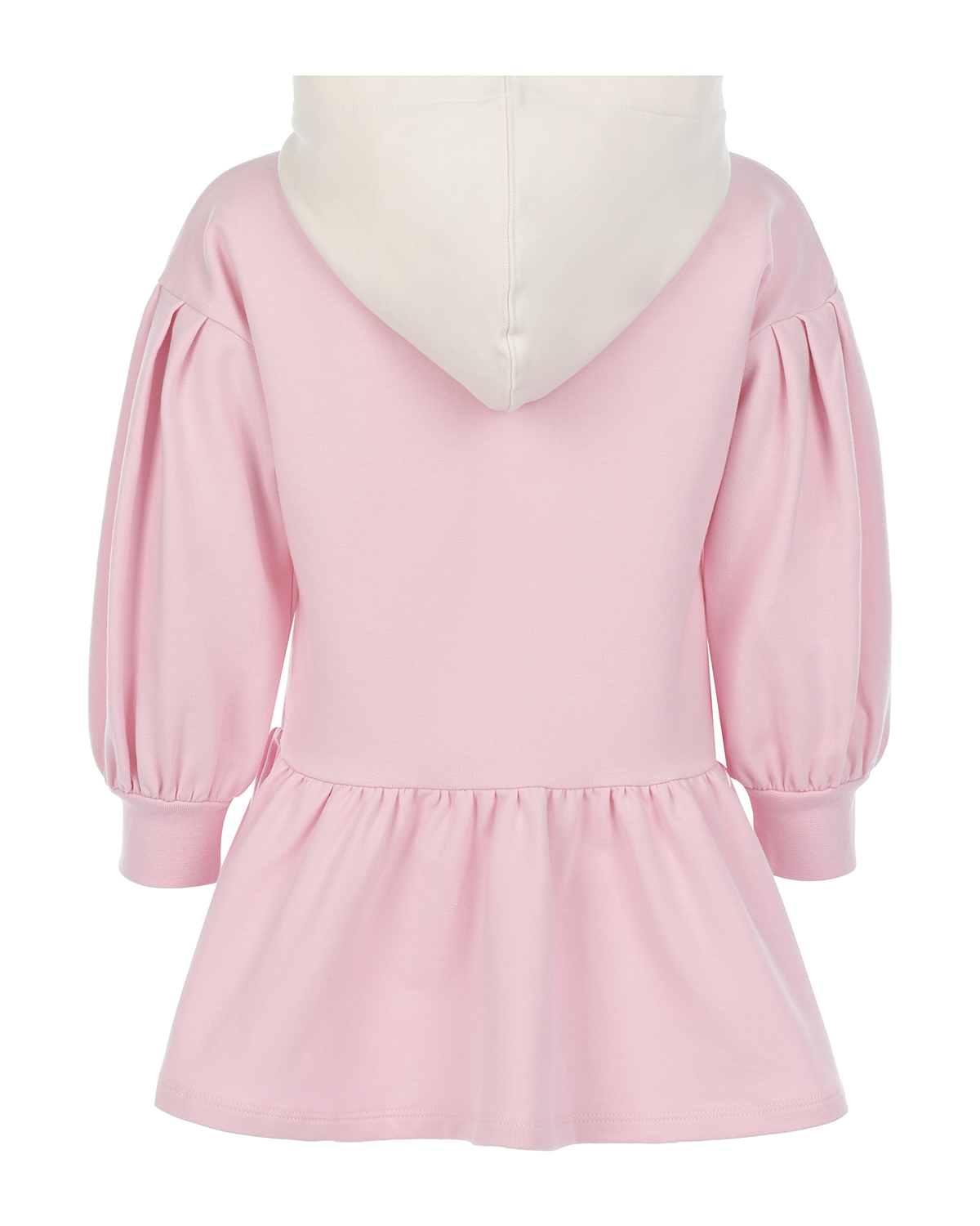 Розовое платье с капюшоном Monnalisa детское, размер 104, цвет розовый - фото 3