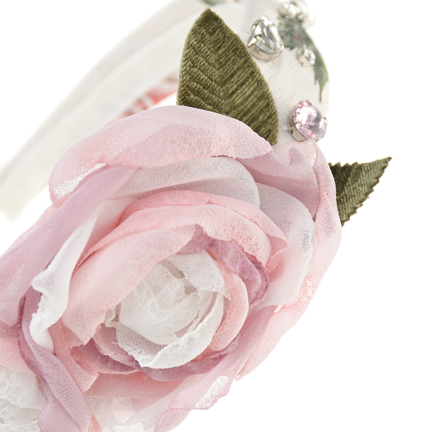 Ободок с декором "Роза" Monnalisa детский, размер unica, цвет розовый - фото 3