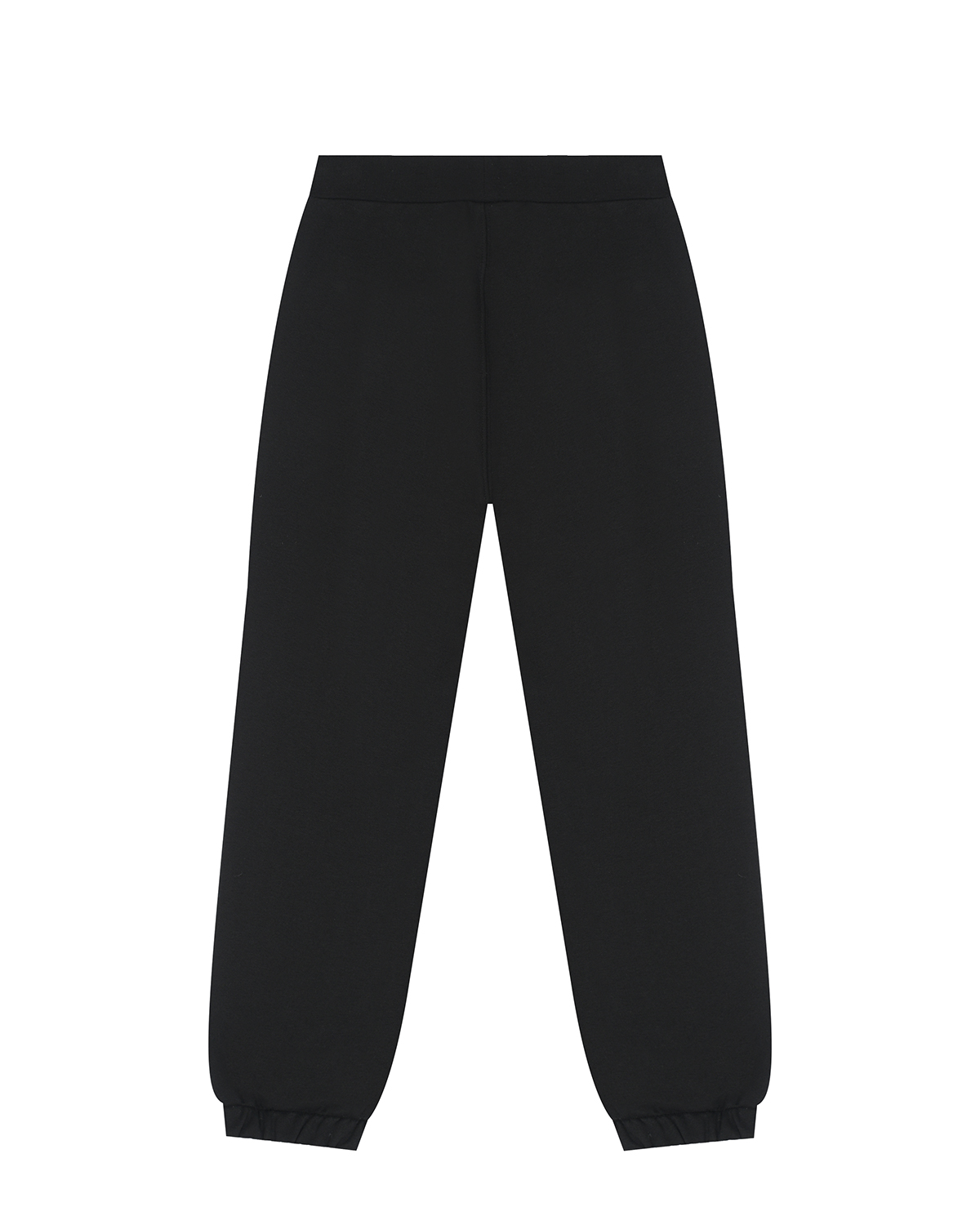 Спортивные черные брюки с вышивкой "Роза" Monnalisa детские, размер 128, цвет черный - фото 2