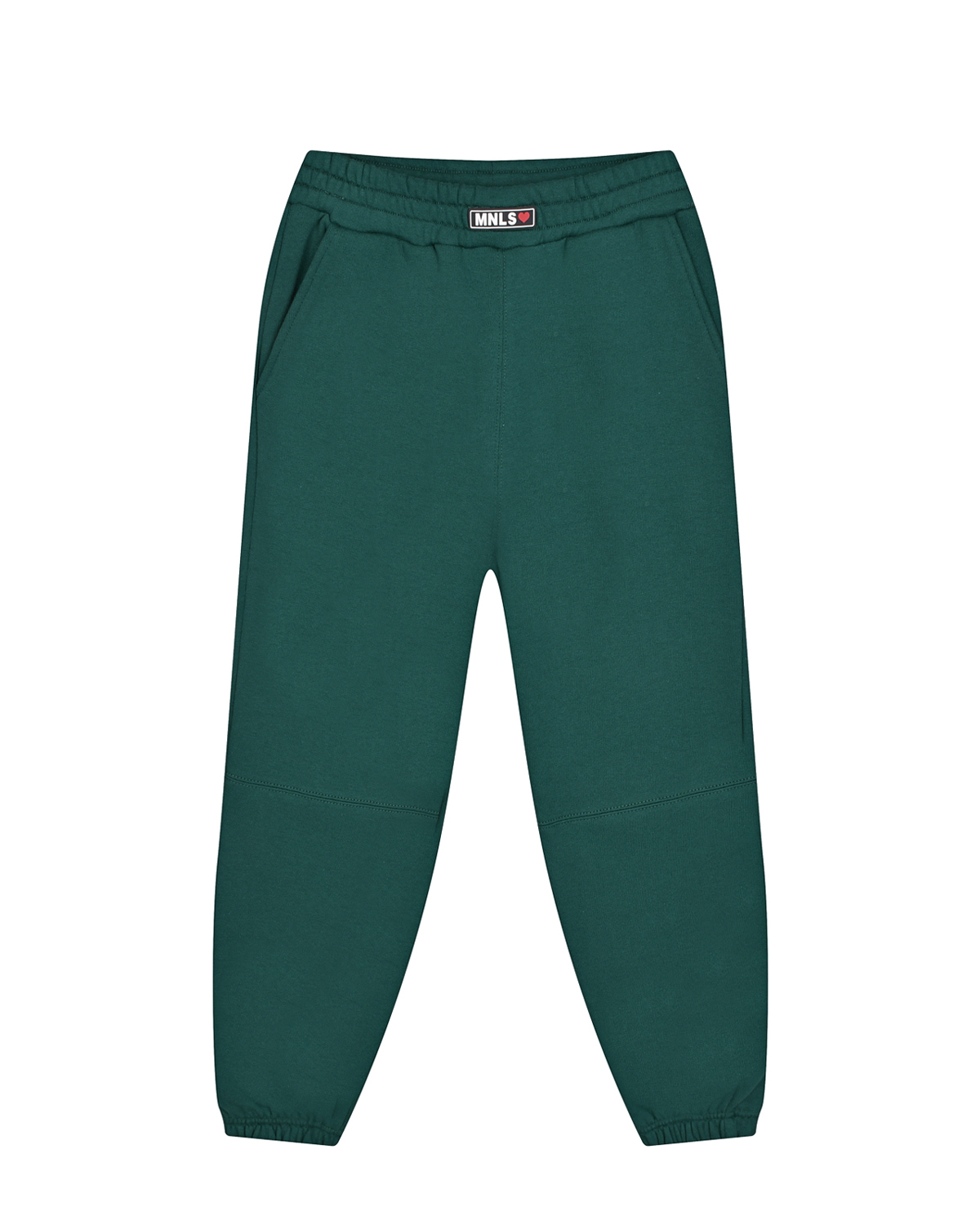 Однотонные зеленые спортивные брюки Monnalisa детские, размер 140, цвет зеленый - фото 1