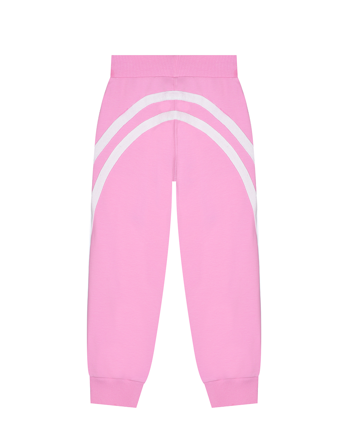 Розовые спортивные брюки с белыми полосками Monnalisa детские, размер 104, цвет розовый - фото 2