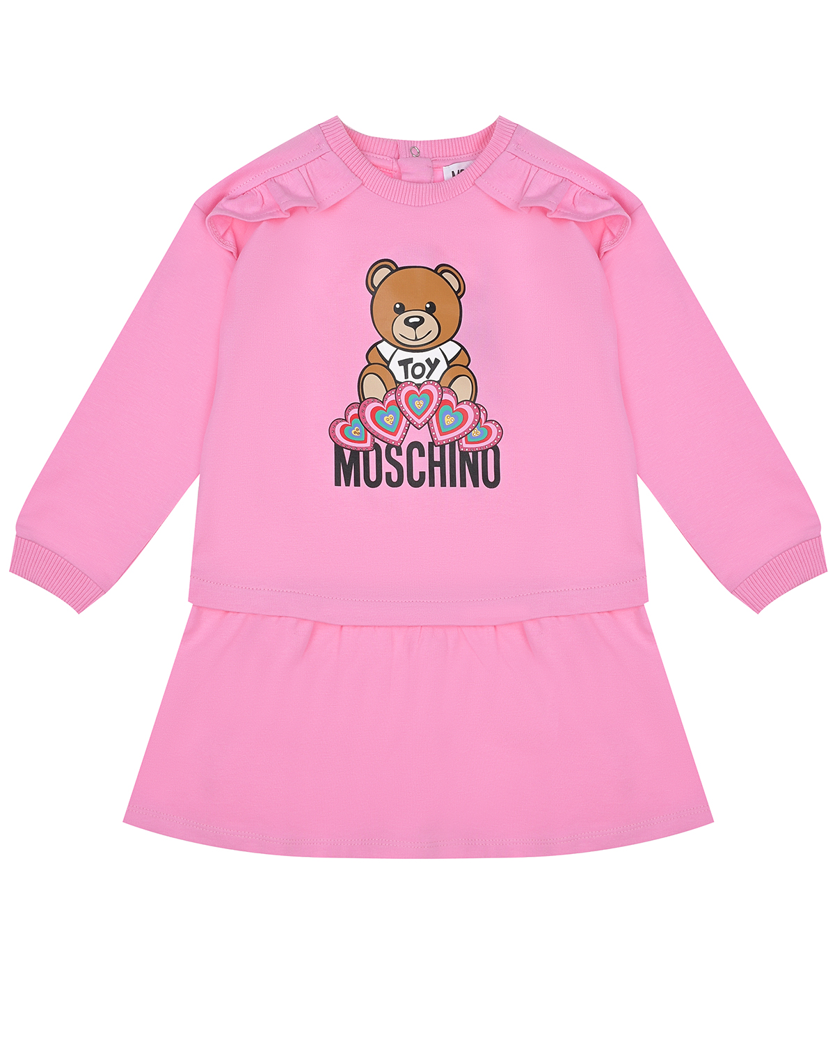 

Розовое платье с рюшами Moschino детское, Розовый, Розовое платье с рюшами Moschino детское