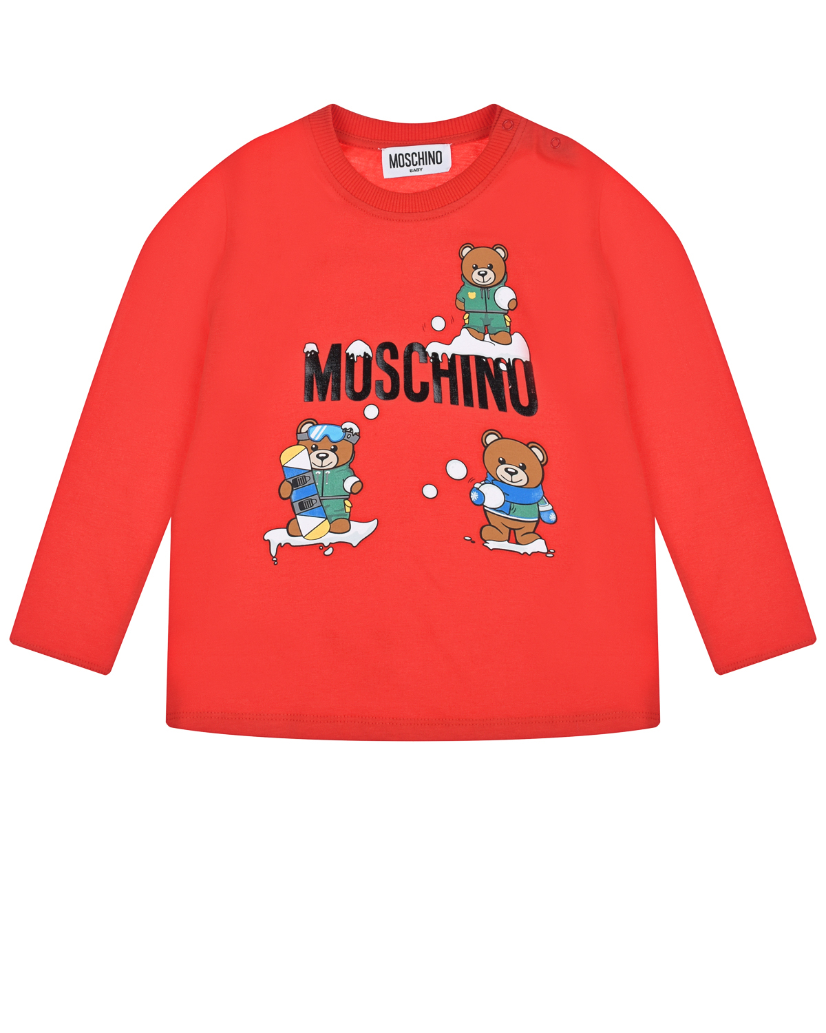 

Красная толстовка с принтом "медвежата" Moschino детская, Красный, Красная толстовка с принтом "медвежата" Moschino детская