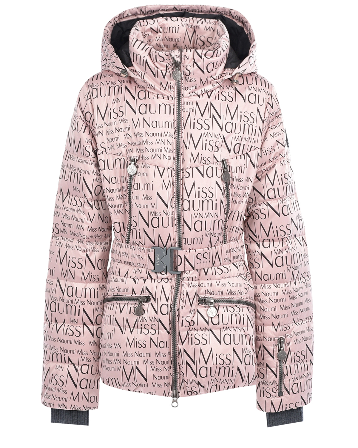 Розовая куртка с поясом Naumi, размер 38, цвет розовый