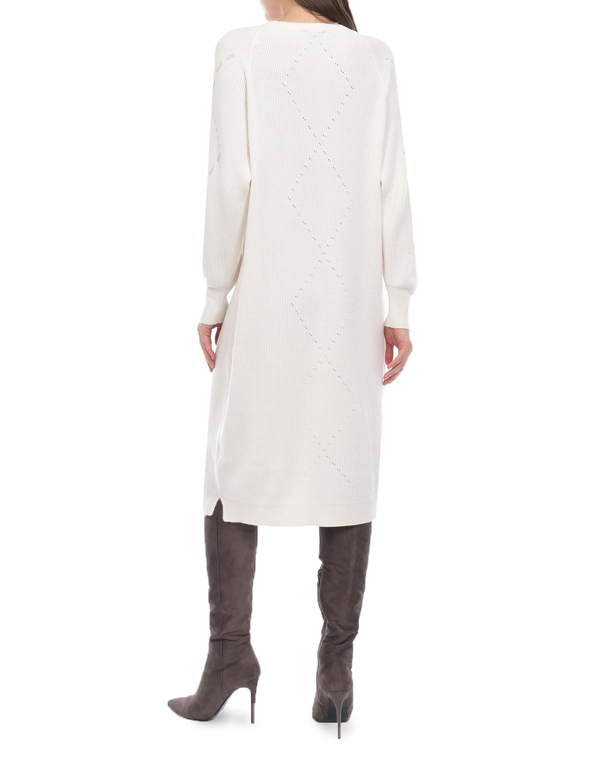Платье из шерсти и шелка Panicale, размер 46, цвет кремовый - фото 3