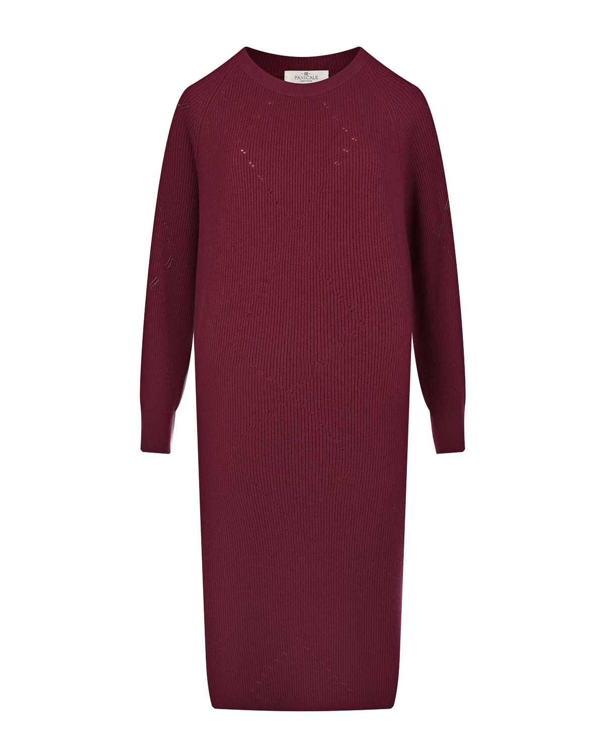 Бордовое платье из шерсти и шелка Panicale, размер 42, цвет бордовый - фото 1