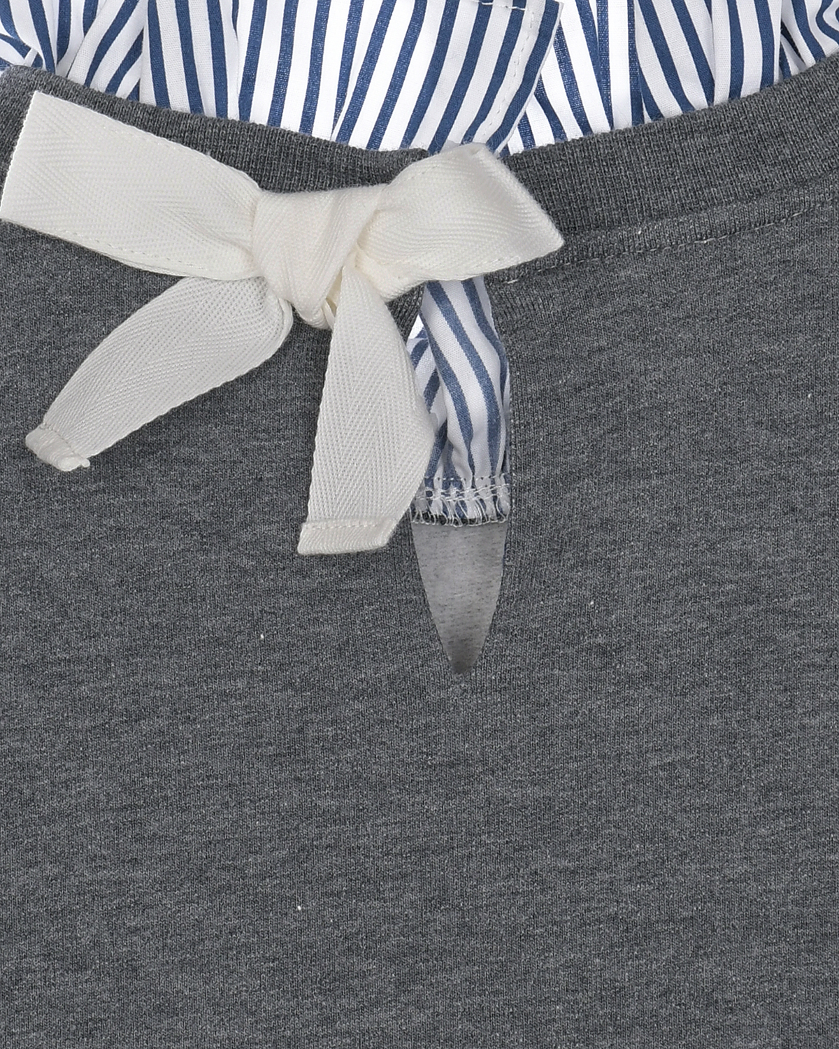 Серый свитшот с имитацией рубашкаи Philosophy di Lorenzo Serafini Kids детский, размер 152, цвет мультиколор - фото 4