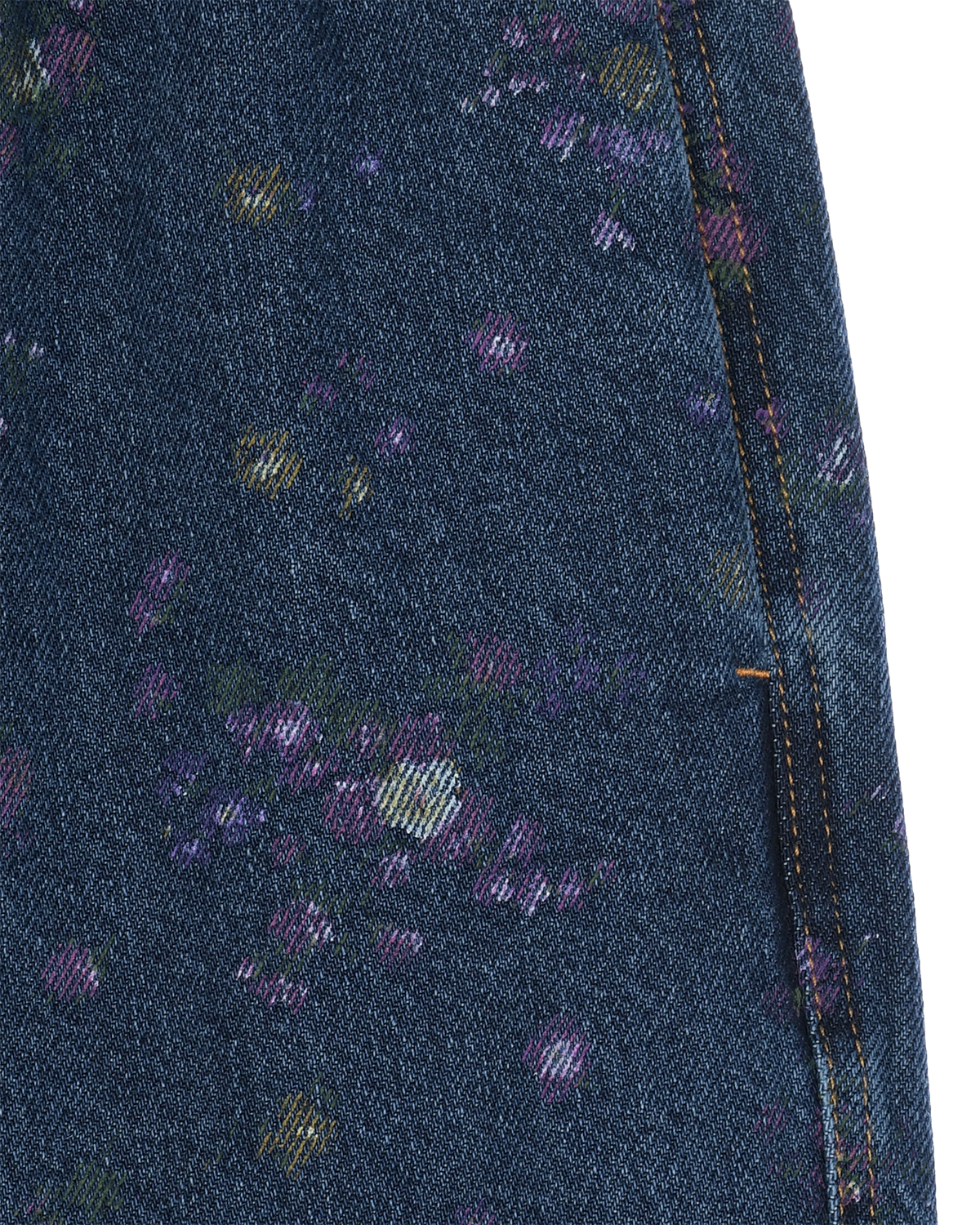 Синие джинсы с цветочным принтом Philosophy детские, размер 152 - фото 3