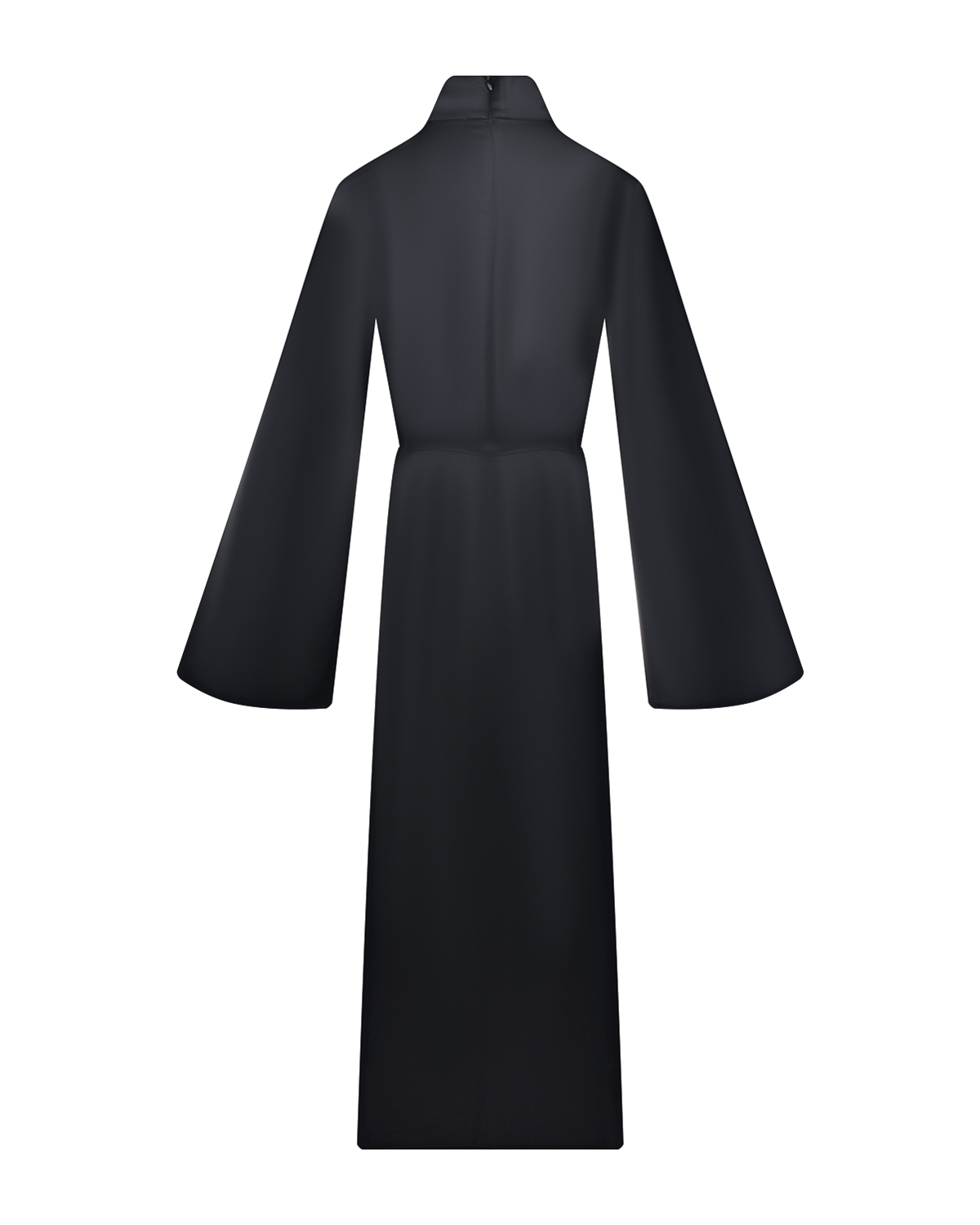 Черное платье с длинными расклешенными рукавами ROHE, размер 44, цвет черный - фото 5