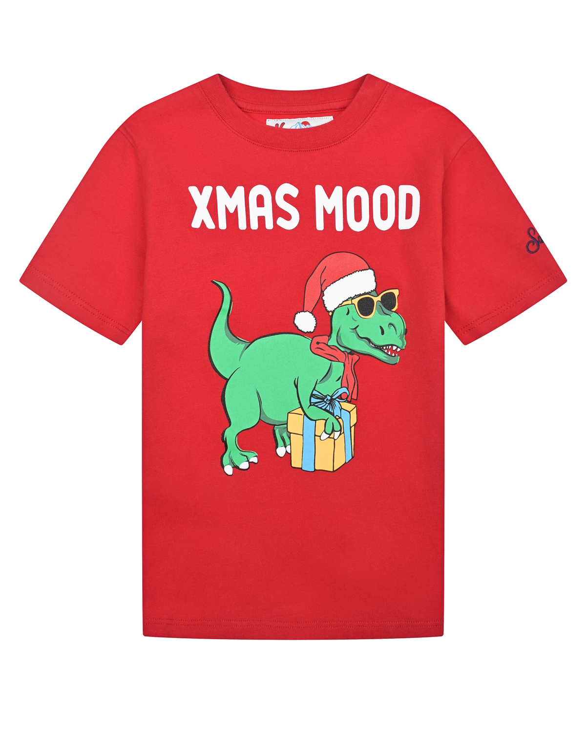 Красная футболка с принтом "динозавр" Saint Barth детская