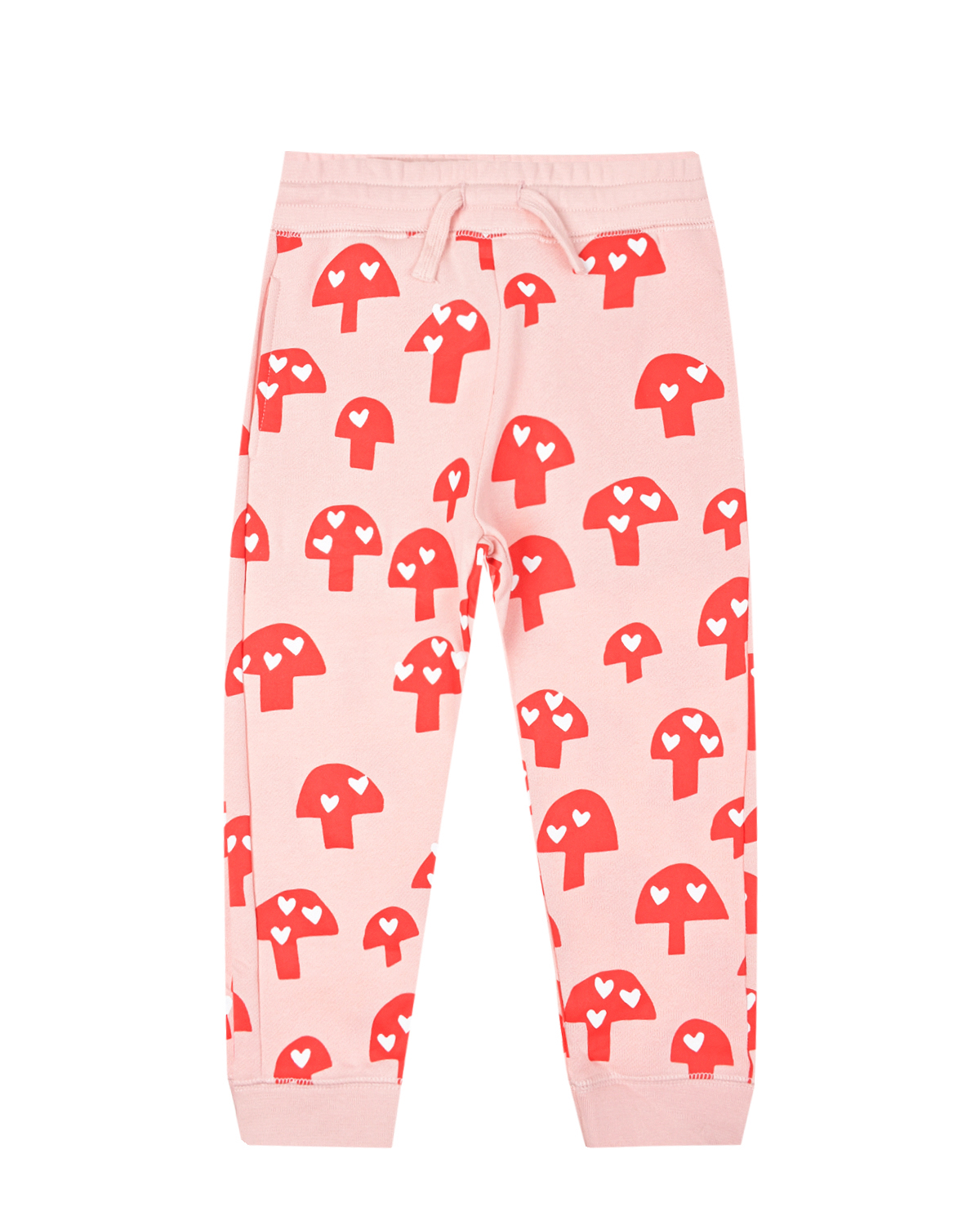 Розовые спортивные брюки с принтом "грибы" Stella McCartney детские, размер 98, цвет розовый - фото 1