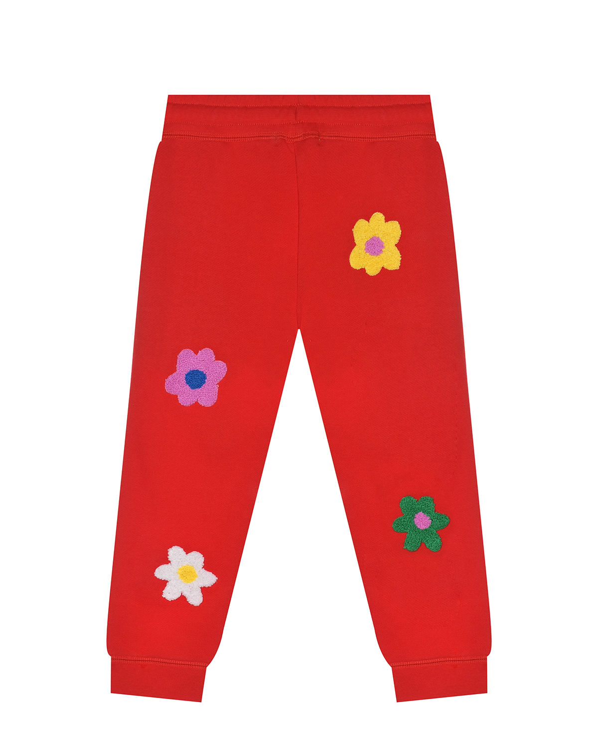 Красные спортивные брюки с аппликацией "цветы" Stella McCartney детские, размер 92 - фото 2