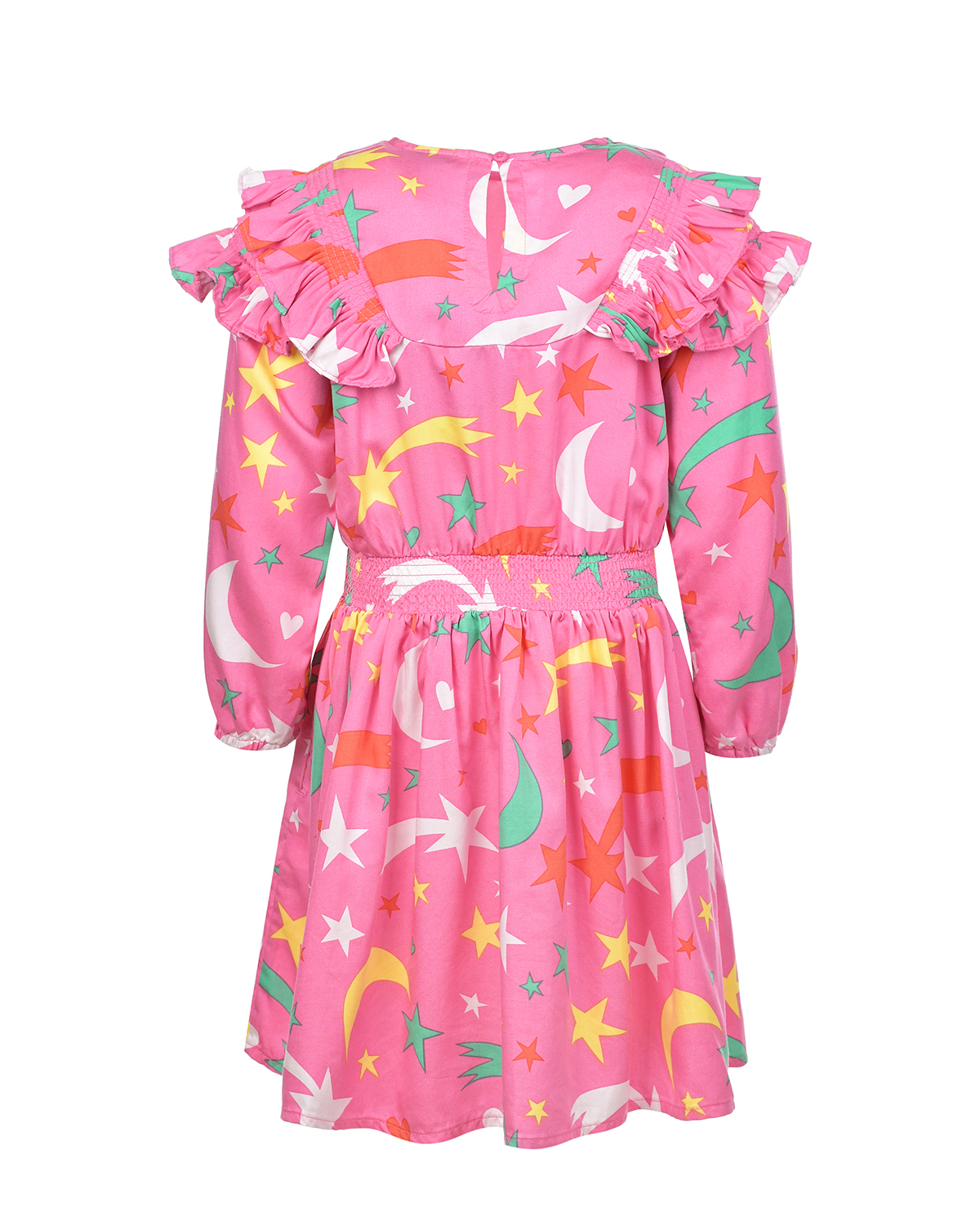 Платье с принтом "падающие звезды" Stella McCartney детское, размер 110, цвет розовый - фото 2