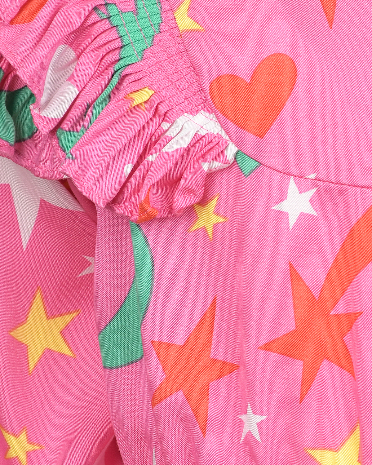 Платье с принтом "падающие звезды" Stella McCartney детское, размер 110, цвет розовый - фото 3