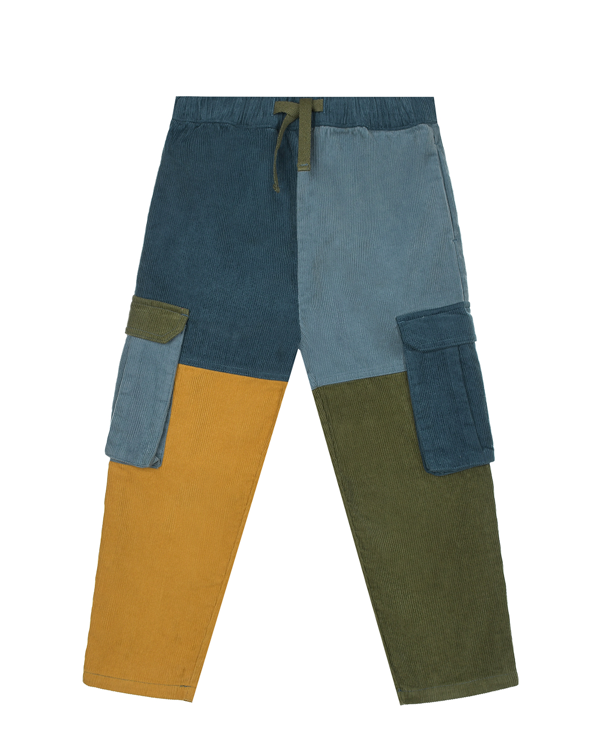 Вельветовые брюки в стиле color block Stella McCartney детские, размер 116, цвет мультиколор
