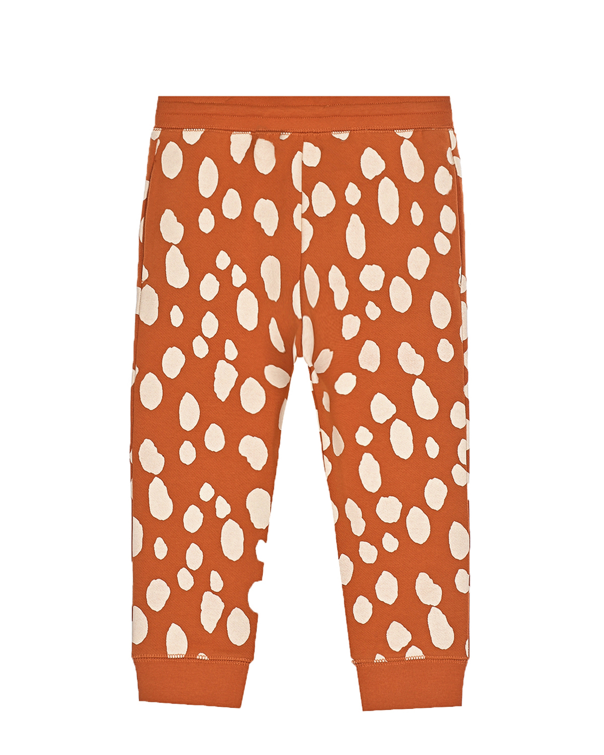 Оранжевые спортивные брюки с принтом "олень" Stella McCartney детские, размер 92, цвет мультиколор - фото 2