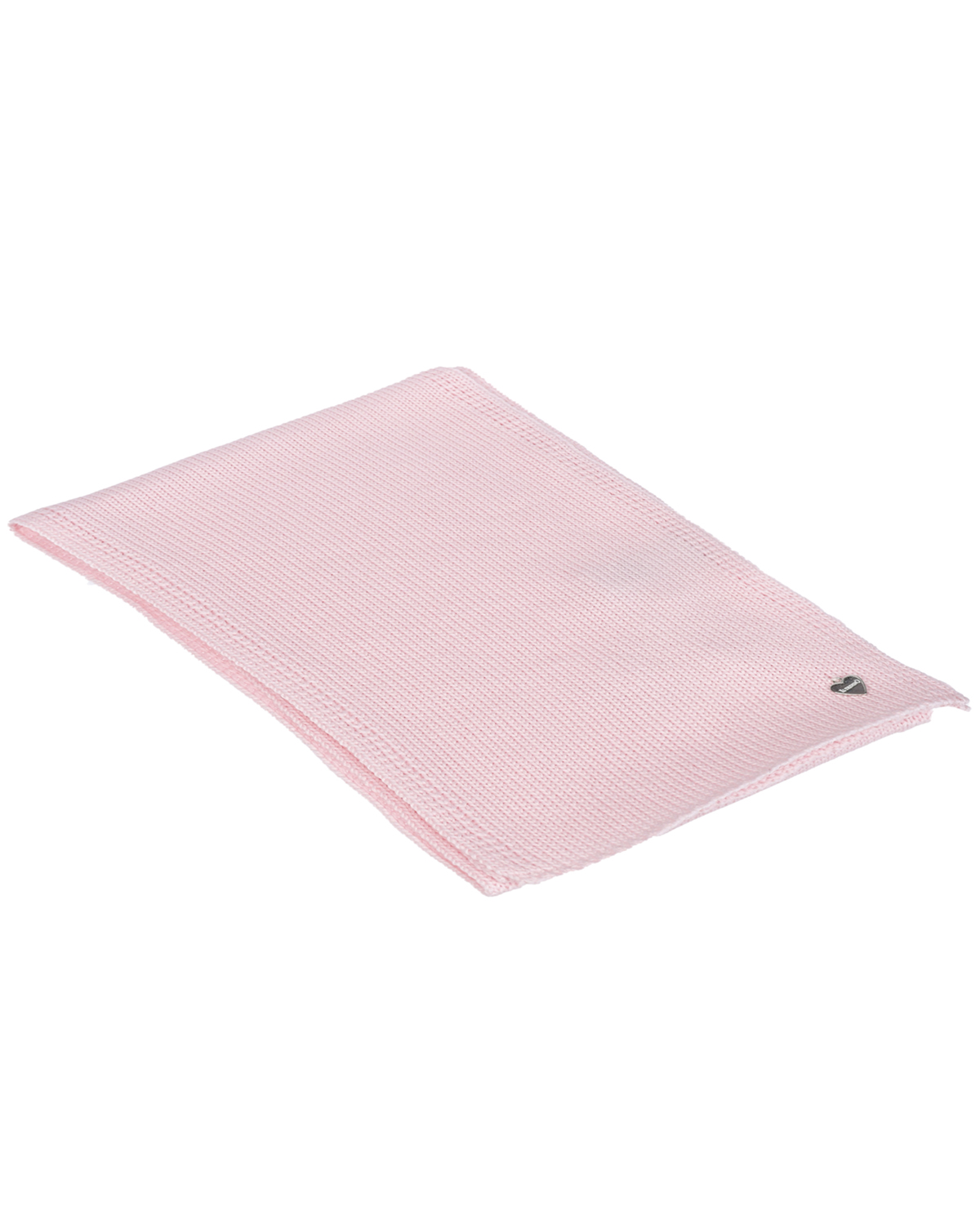 Нежно-розовый шарф из шерсти, 20х140 см Il Trenino детское