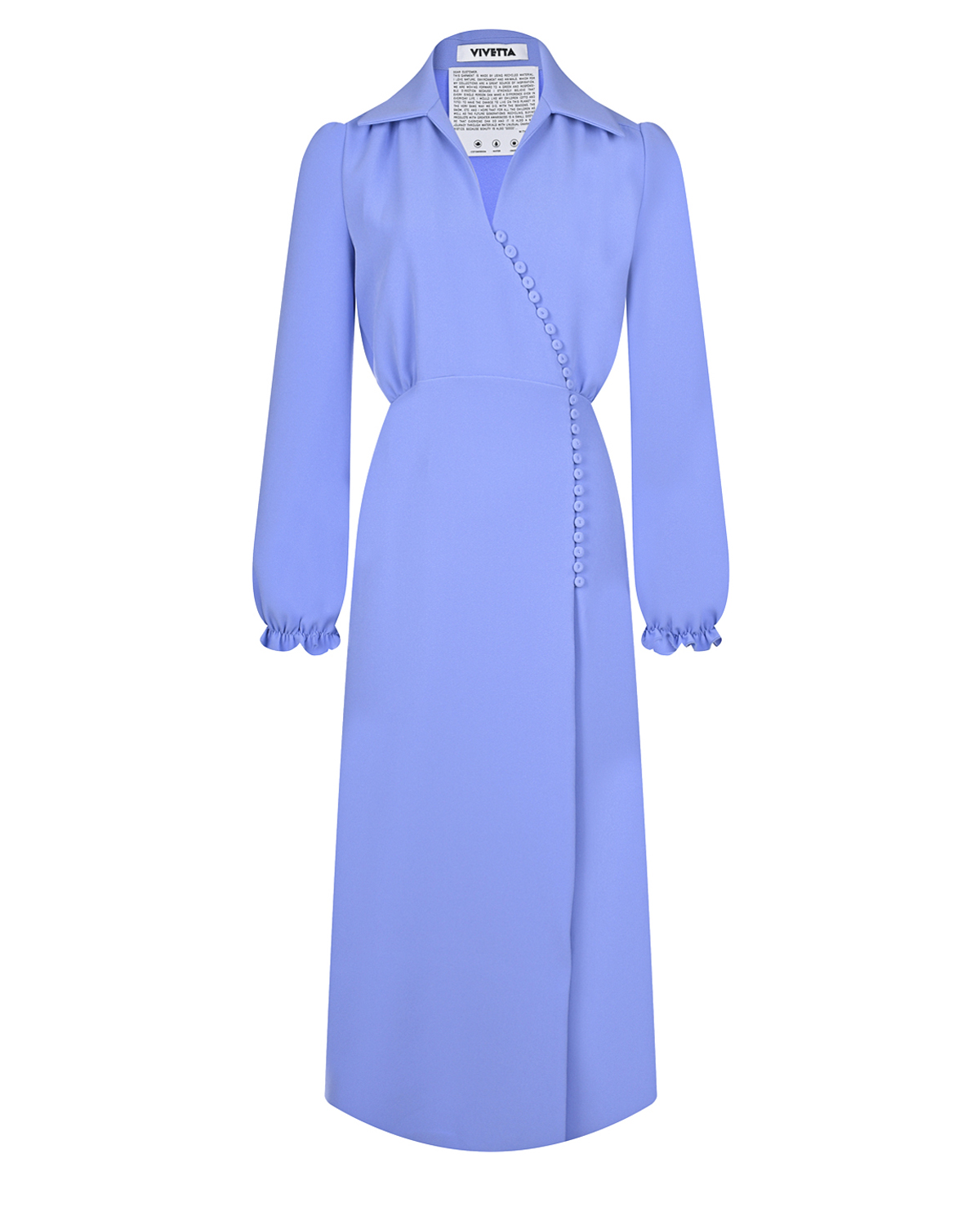 Лавандовое платье с отложным воротником Vivetta, размер 40, цвет нет цвета - фото 1