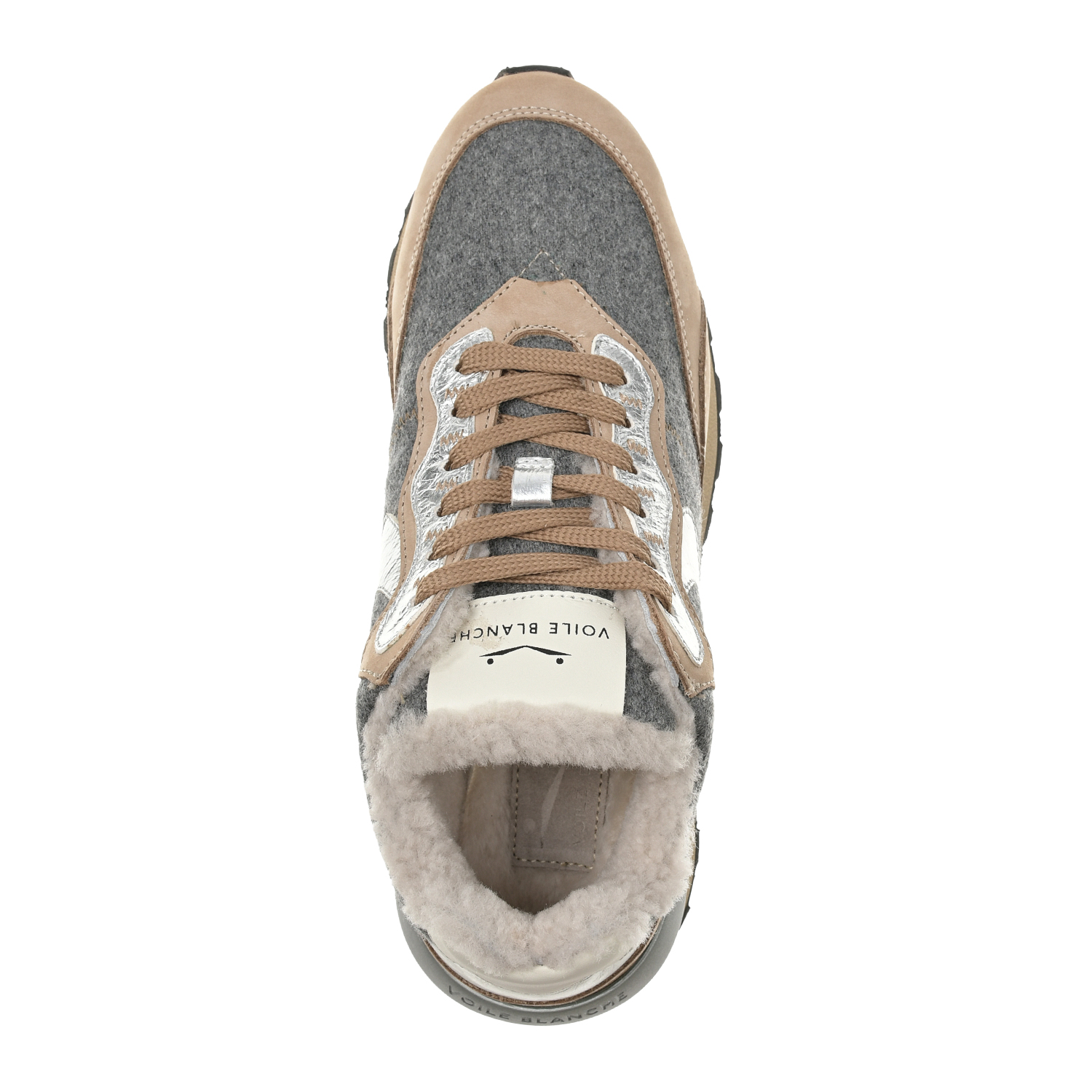 Бежевые кроссовки с серыми вставками Voile blanche, размер 40, цвет нет цвета - фото 4