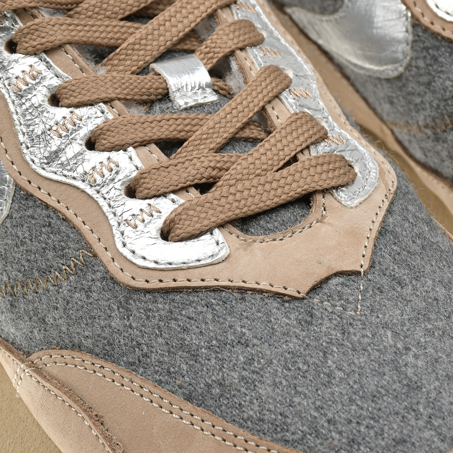 Бежевые кроссовки с серыми вставками Voile blanche, размер 40, цвет нет цвета - фото 6