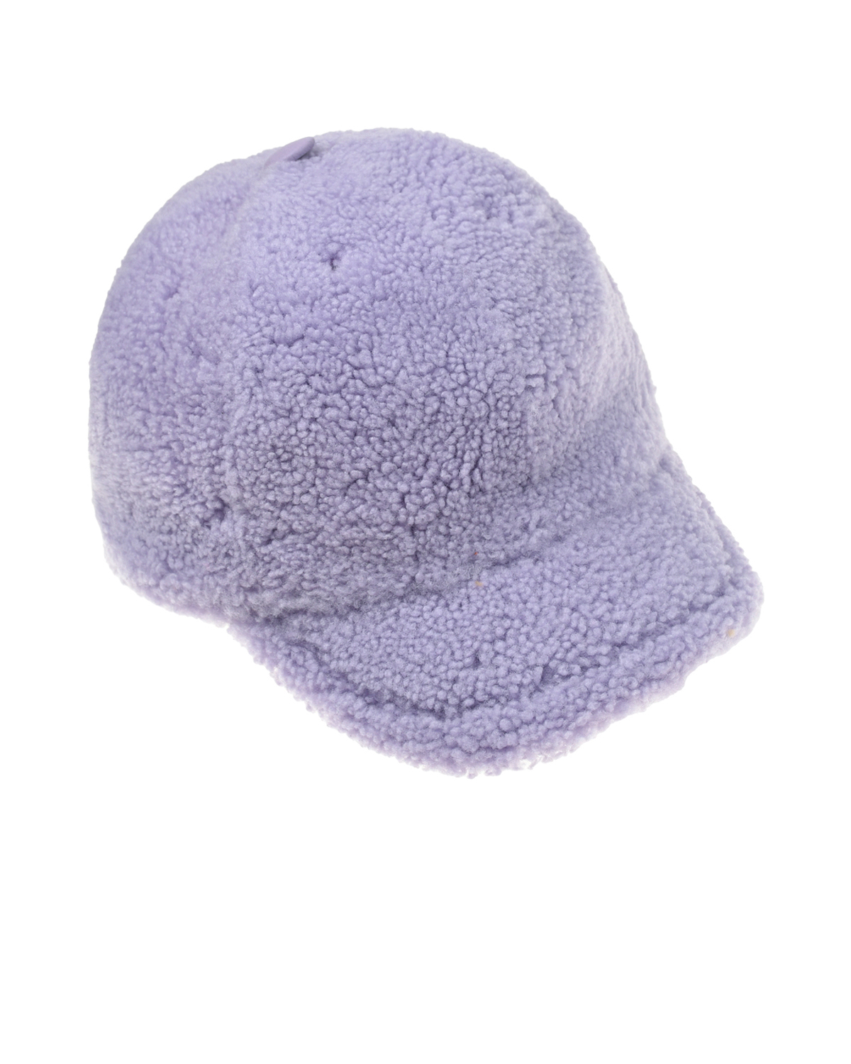 Сиреневая кепка из овчины Yves Salomon, размер unica, цвет сиреневый