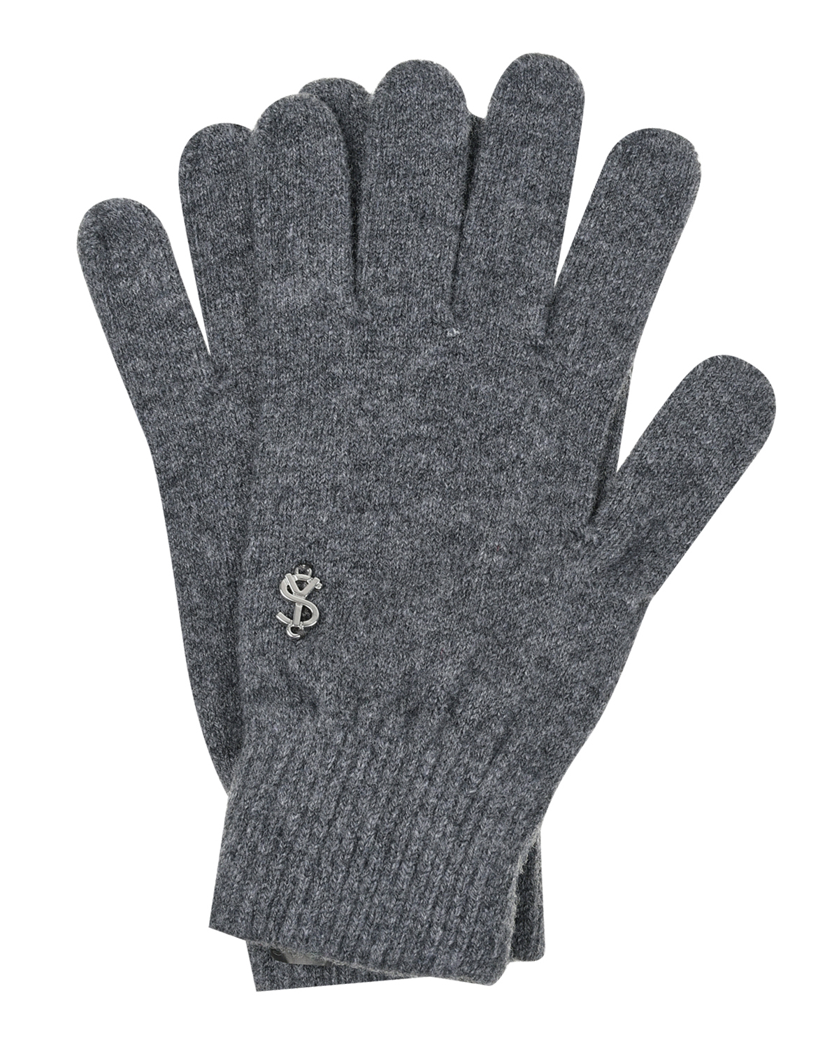 Серые перчатки из шерсти и кашемира Yves Salomon, размер unica, цвет серый - фото 1