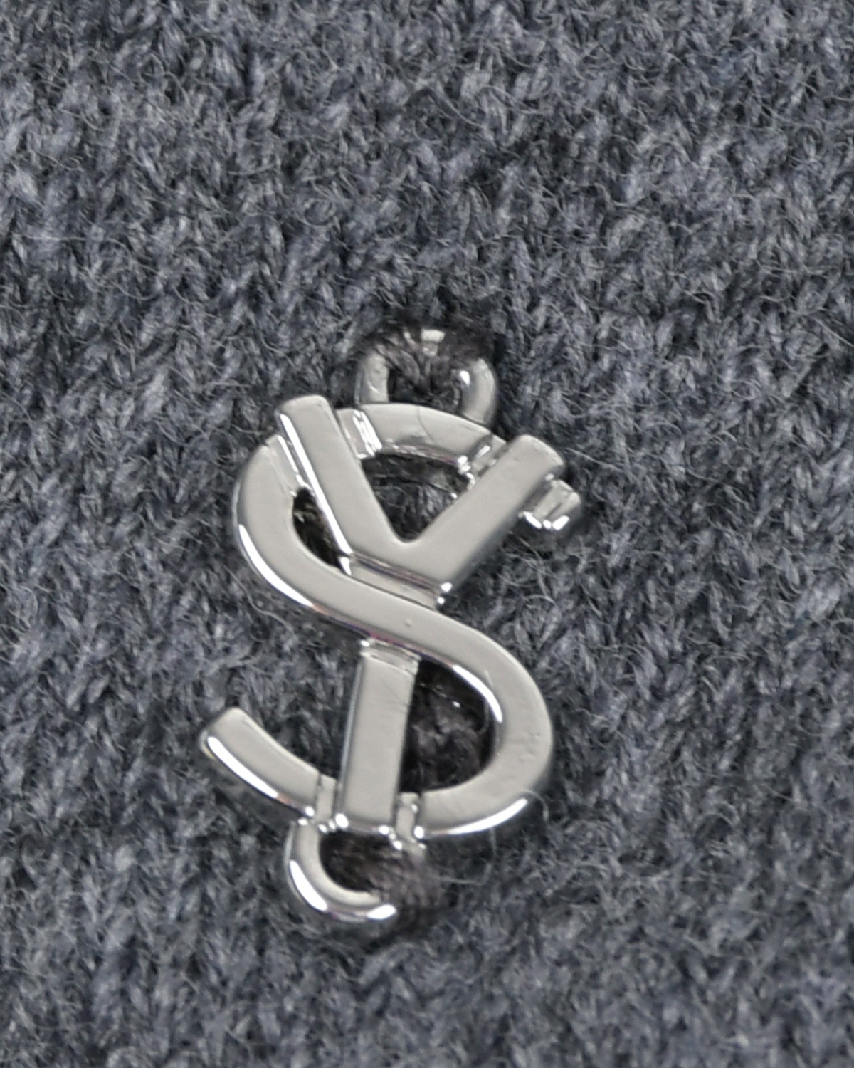 Серые перчатки из шерсти и кашемира Yves Salomon, размер unica, цвет серый - фото 2