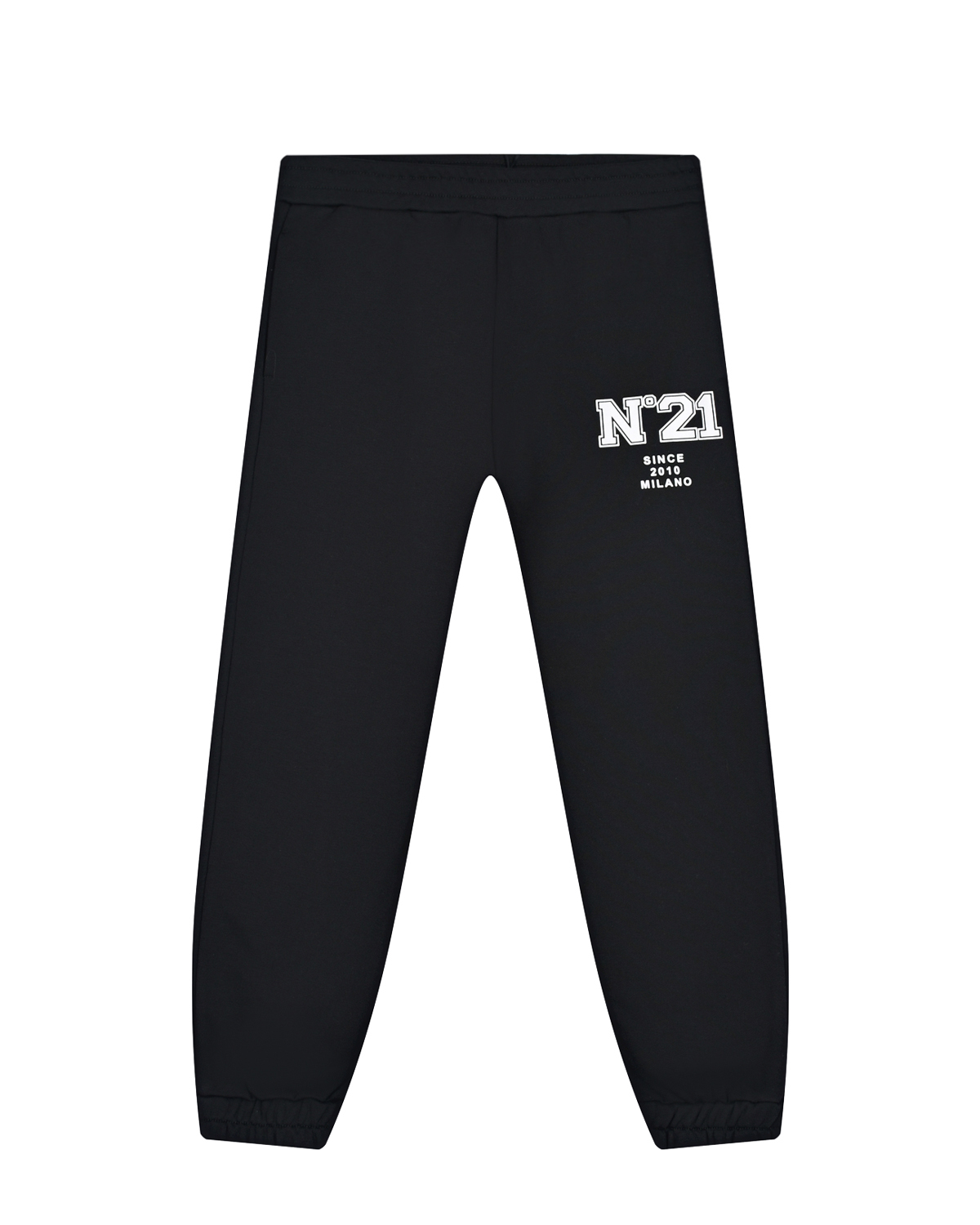 Базовые черные спортивные брюки No. 21 детские, размер 140, цвет черный - фото 1