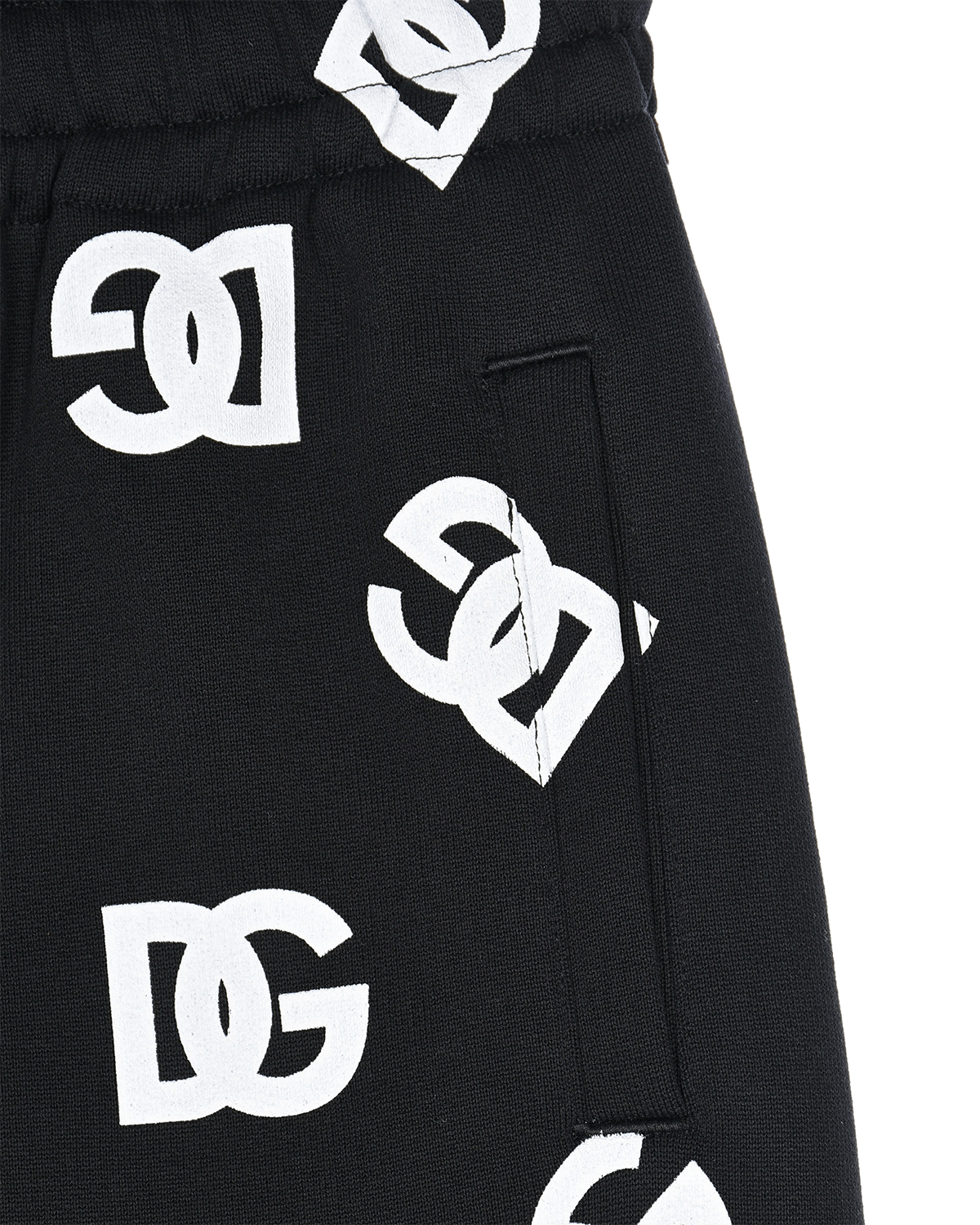 Черные спортивные брюки со сплошным белым лого Dolce&Gabbana детские, размер 116, цвет мультиколор - фото 3