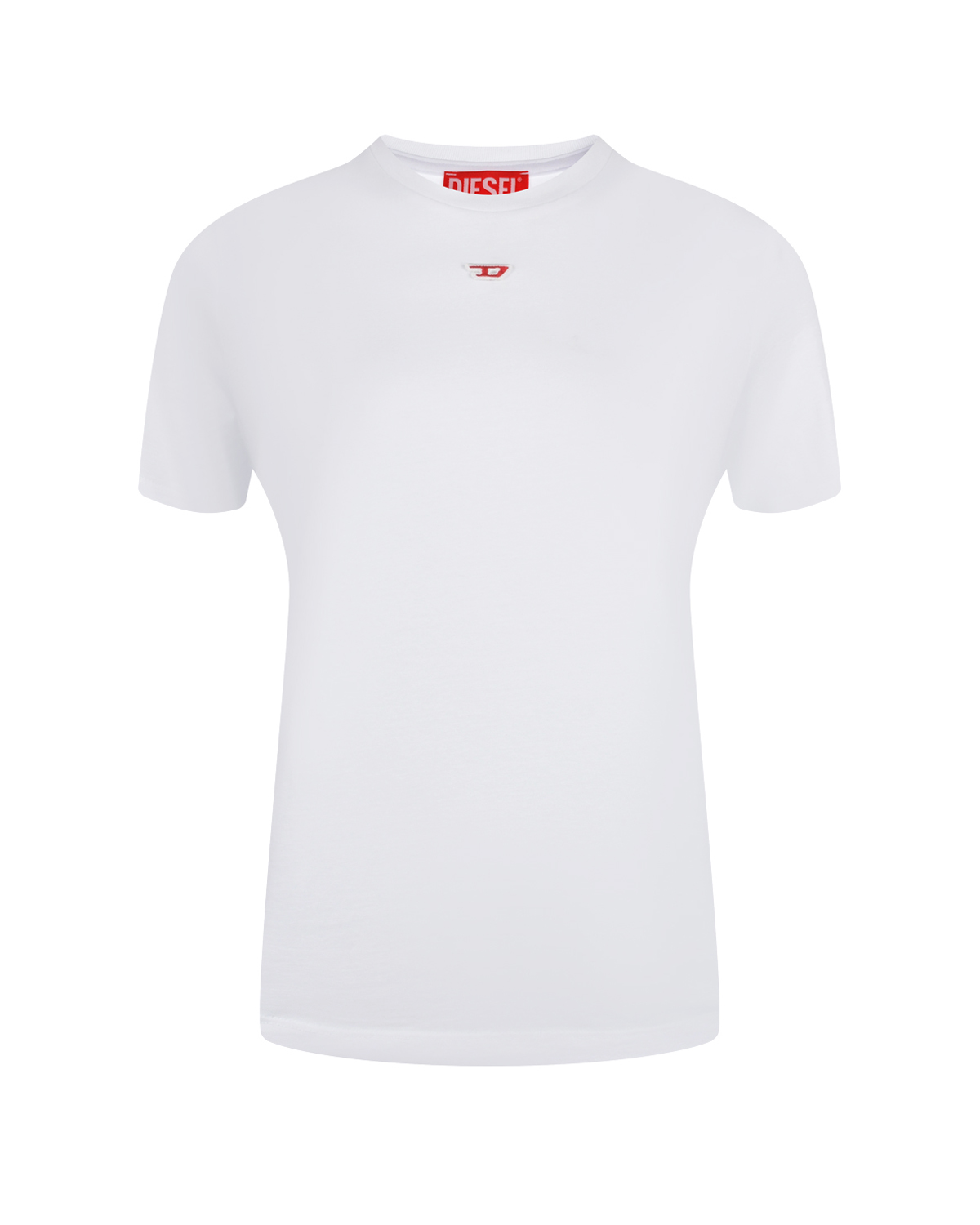 Базовая белая футболка Diesel футболка базовая белая с лого mm6 maison margiela