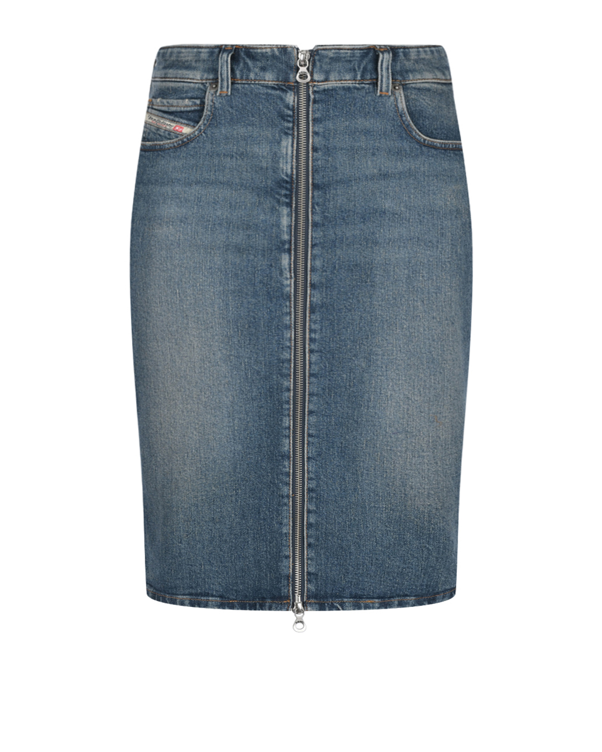 Джинсовая юбка с застежкой на молнию Diesel джинсовая мини юбка diesel