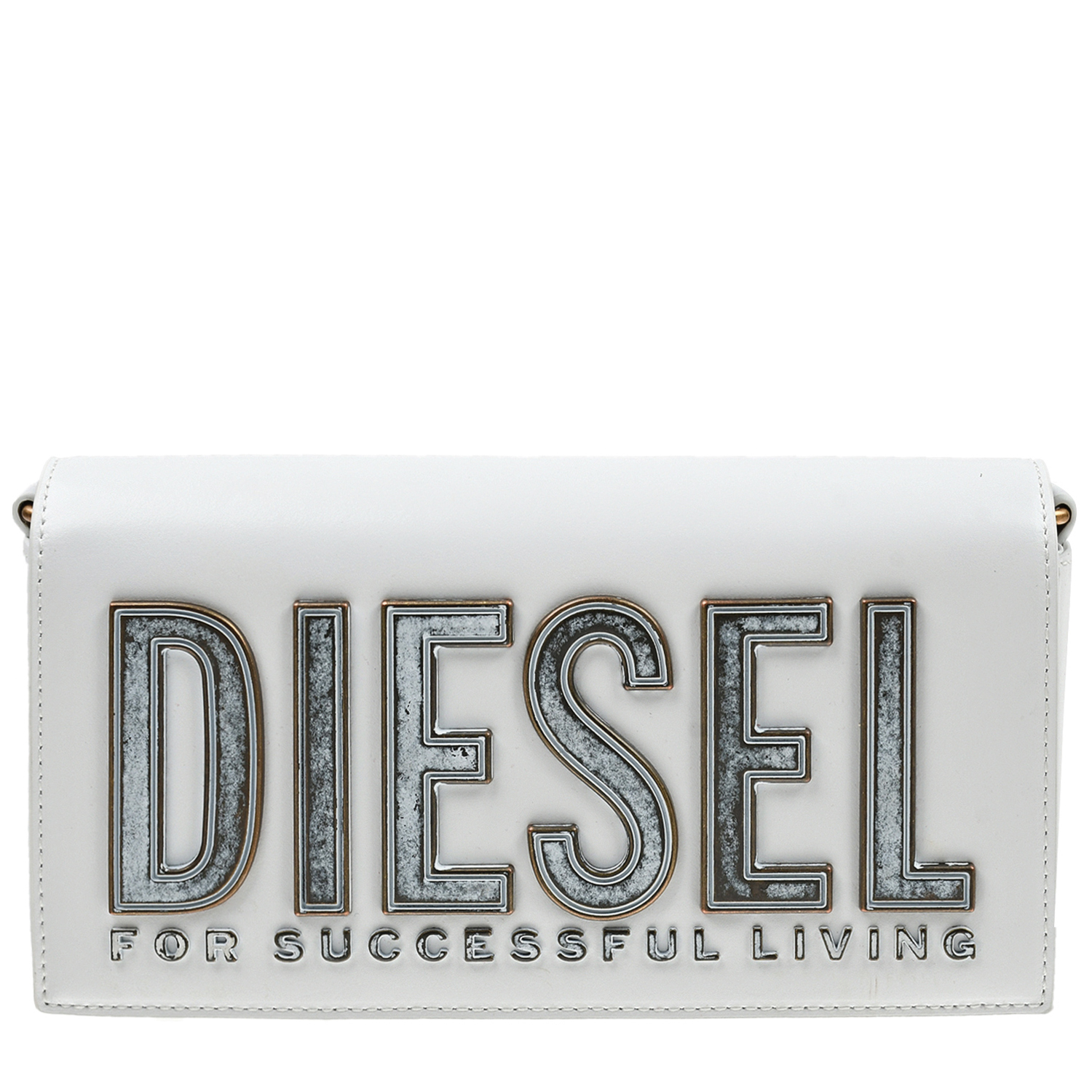 Клатч с крупным лого Diesel, размер unica, цвет белый
