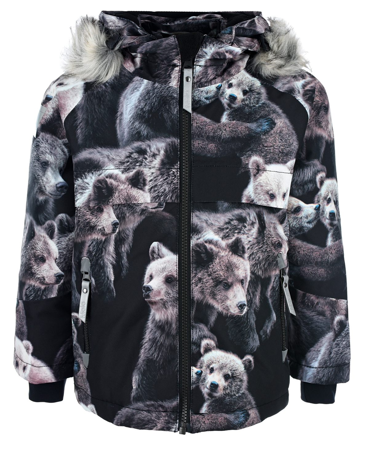 Куртка с принтом "медведи" Molo детская, размер 104, цвет нет цвета - фото 1